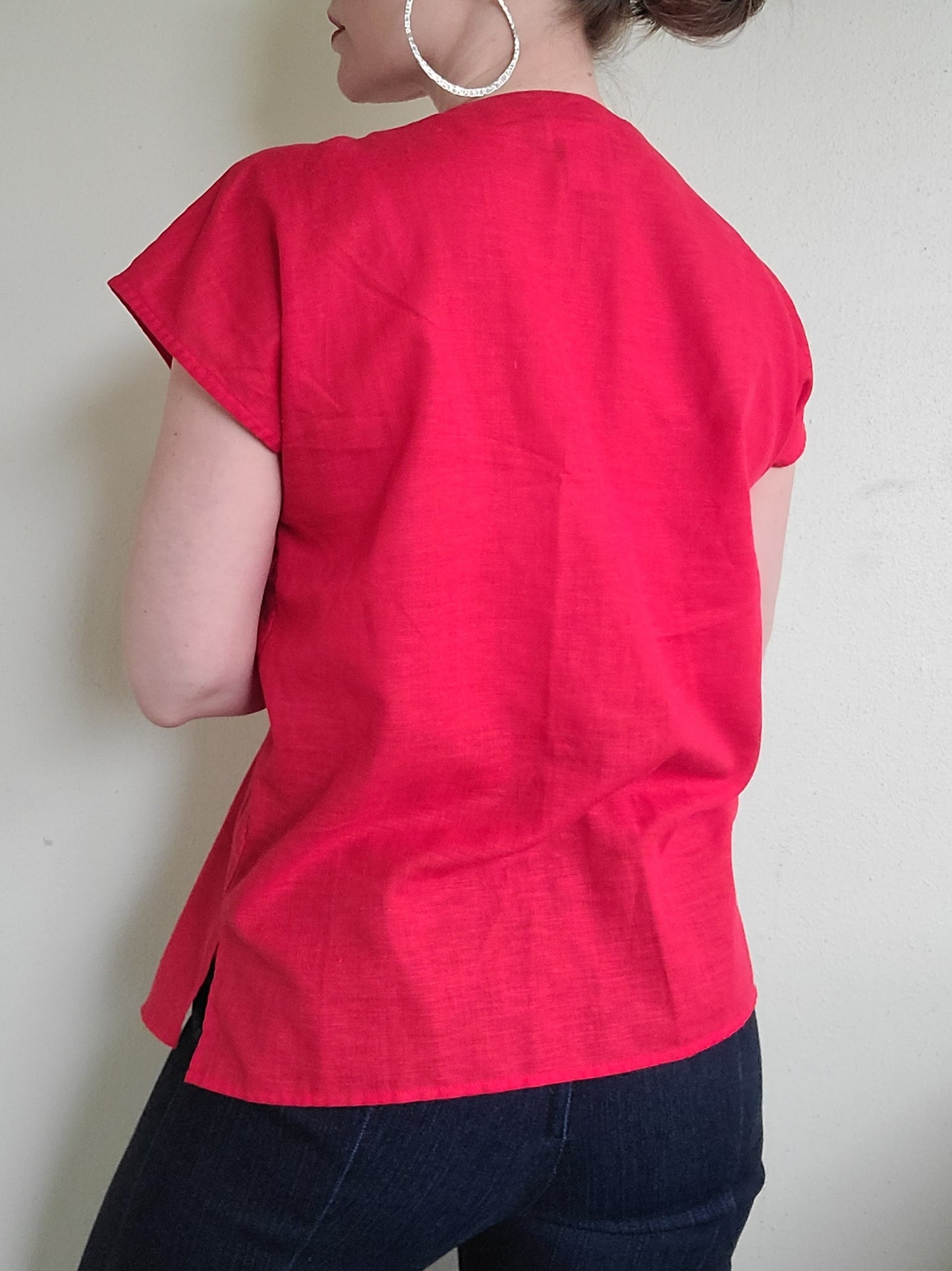 The Summer Sweetheart Vintage 80s Blouse M