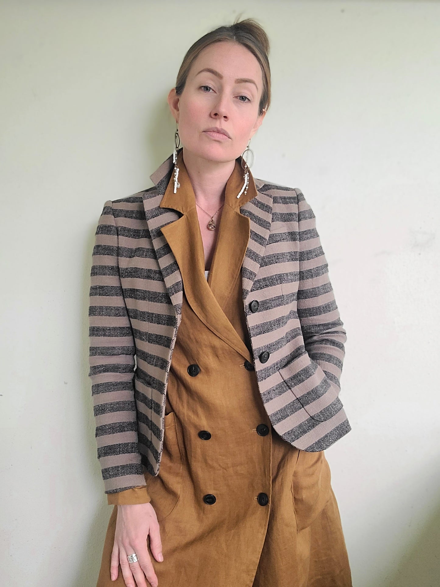 The Jigsaw Textured Cotton Linen Blazer XS