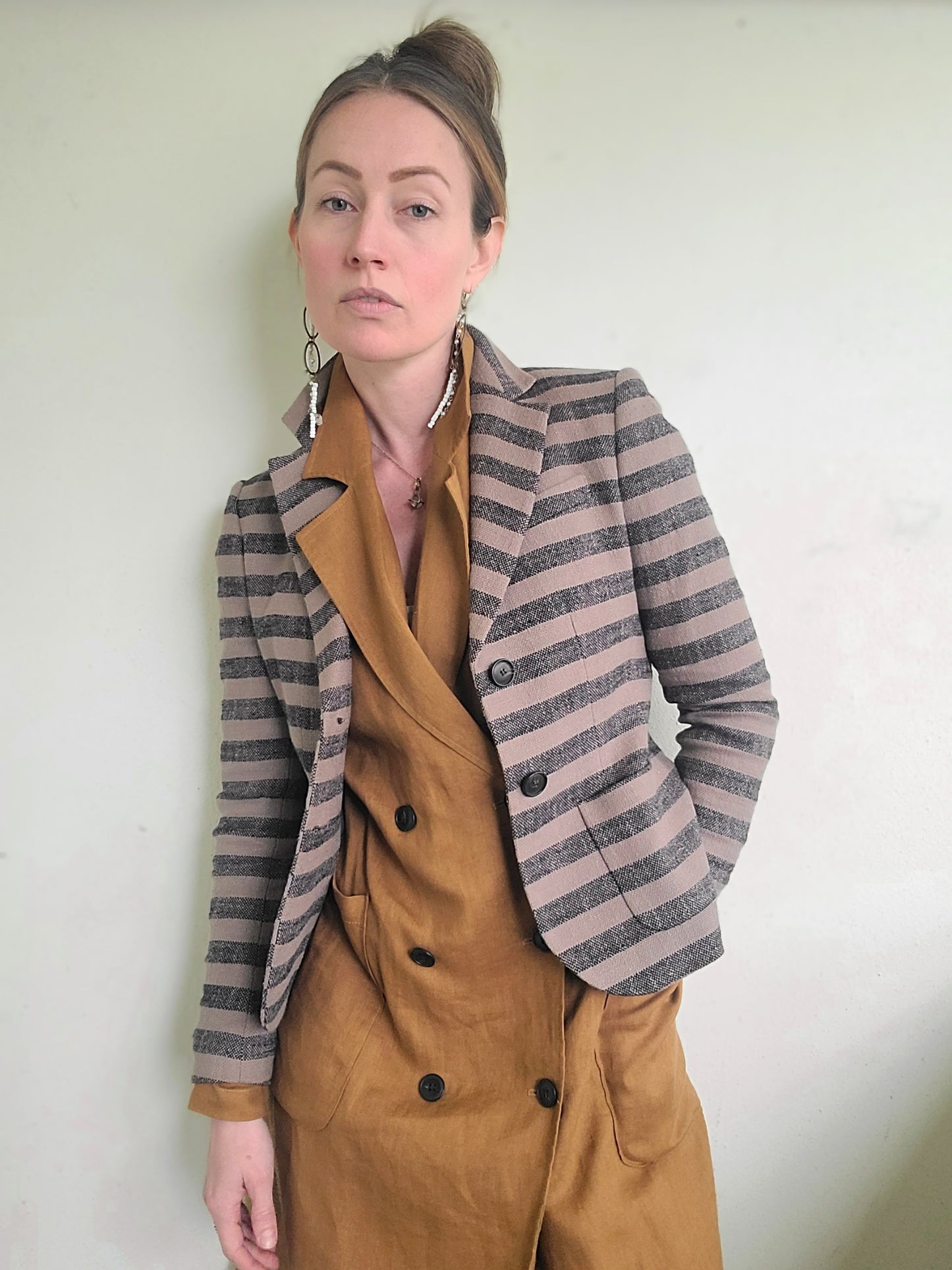 The Jigsaw Textured Cotton Linen Blazer XS
