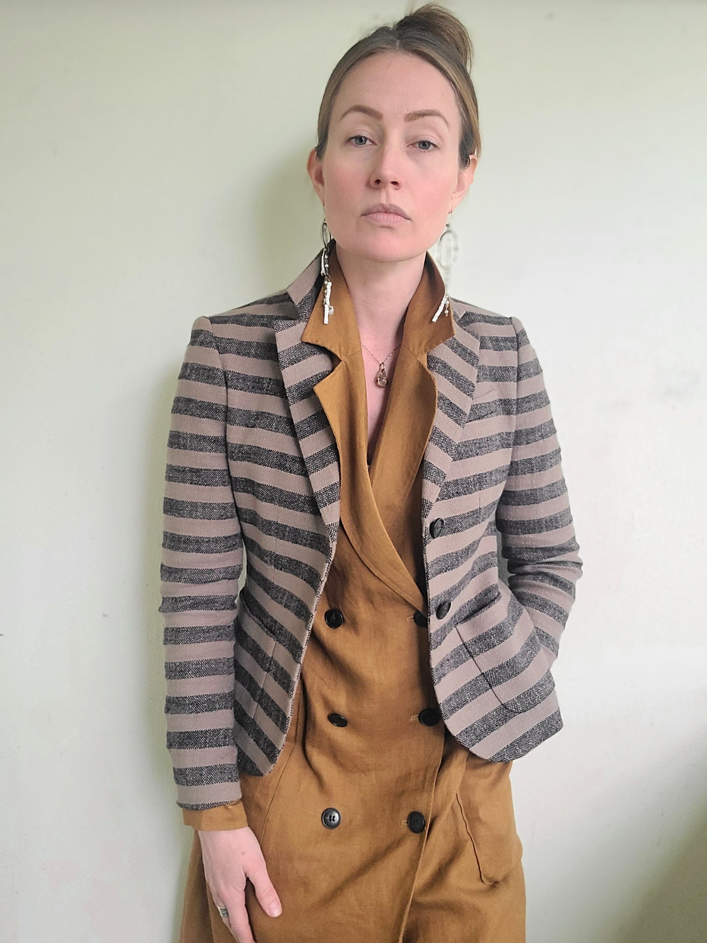 The Jigsaw Textured Cotton Linen Blazer XS