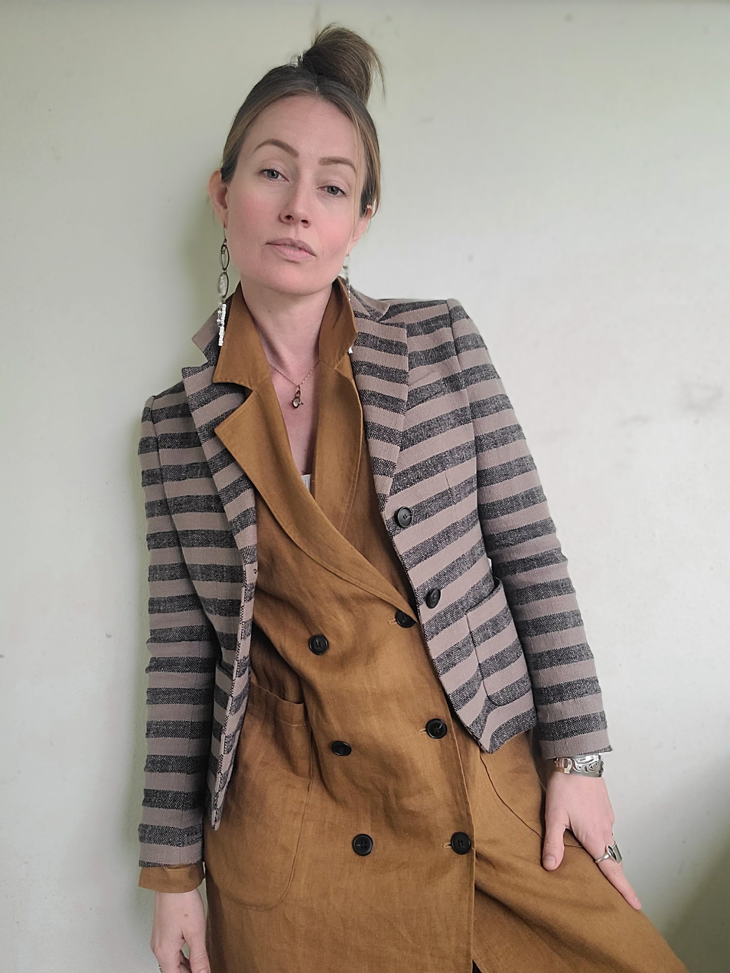The Jigsaw Textured Cotton Linen Blazer XS