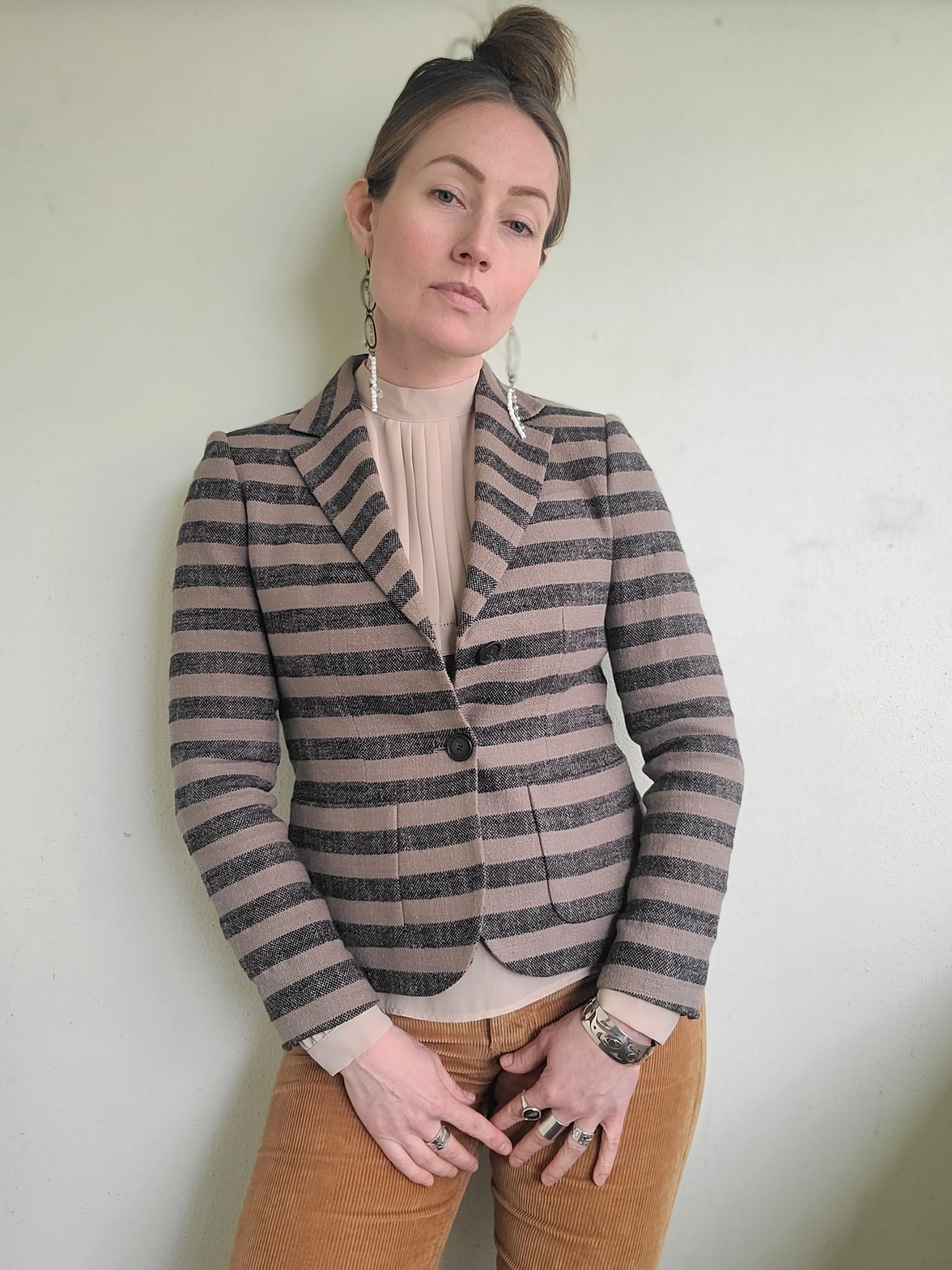 The Jigsaw Textured Cotton Linen Blazer XS