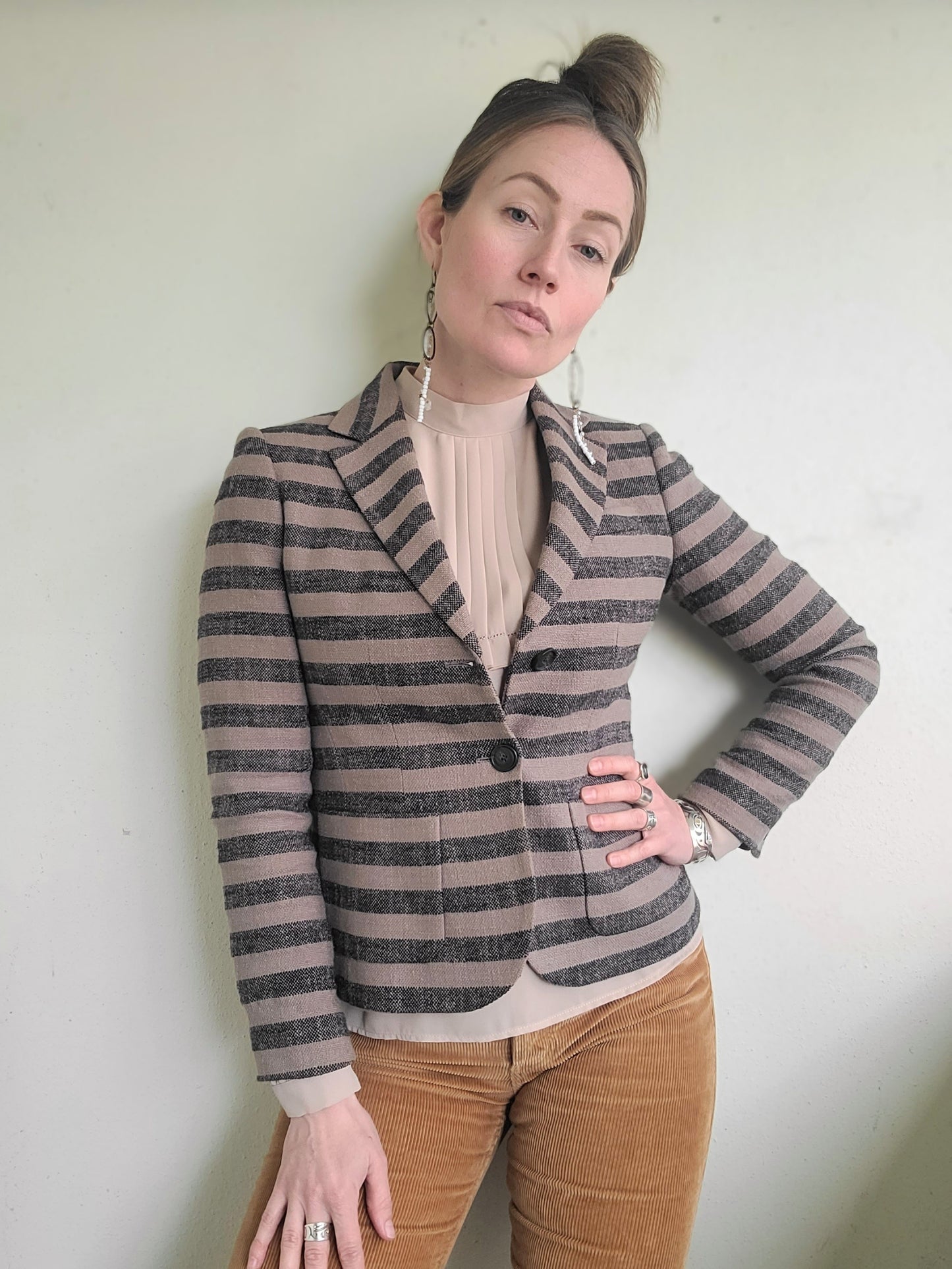 The Jigsaw Textured Cotton Linen Blazer XS