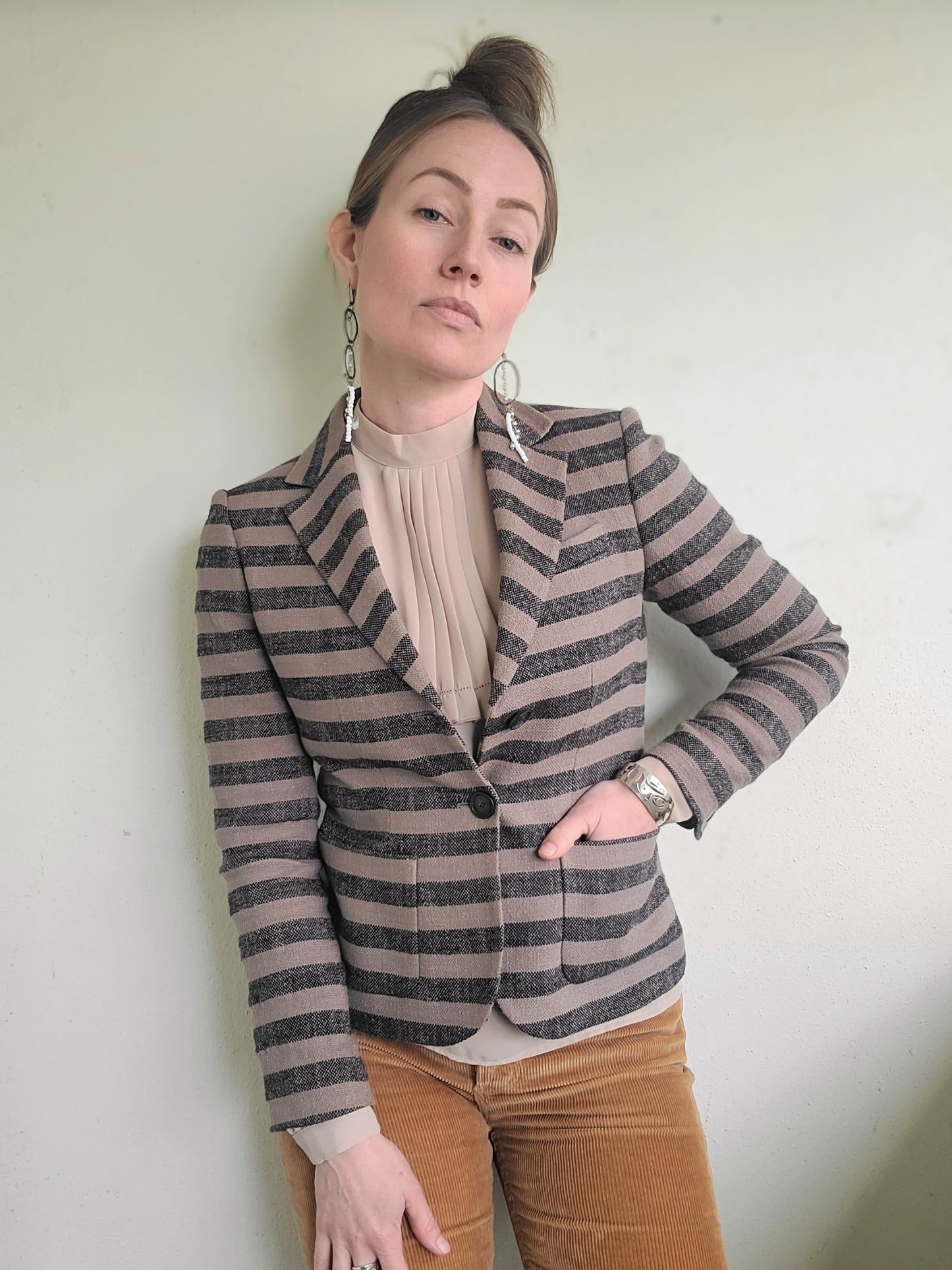 The Jigsaw Textured Cotton Linen Blazer XS