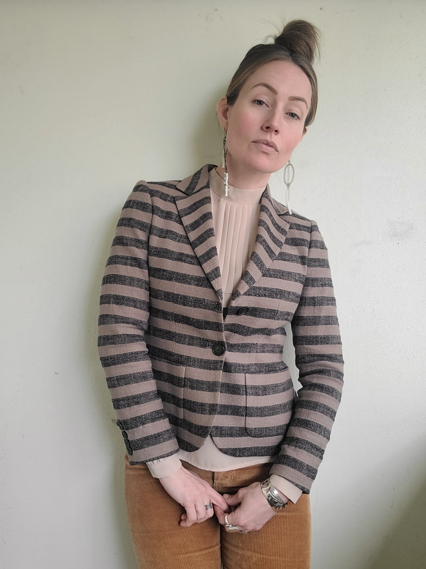 The Jigsaw Textured Cotton Linen Blazer XS