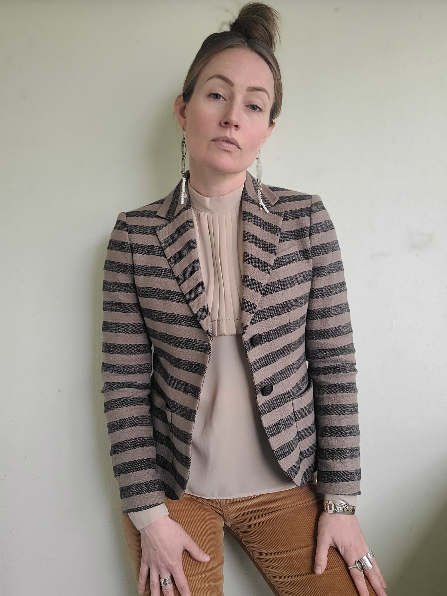 The Jigsaw Textured Cotton Linen Blazer XS