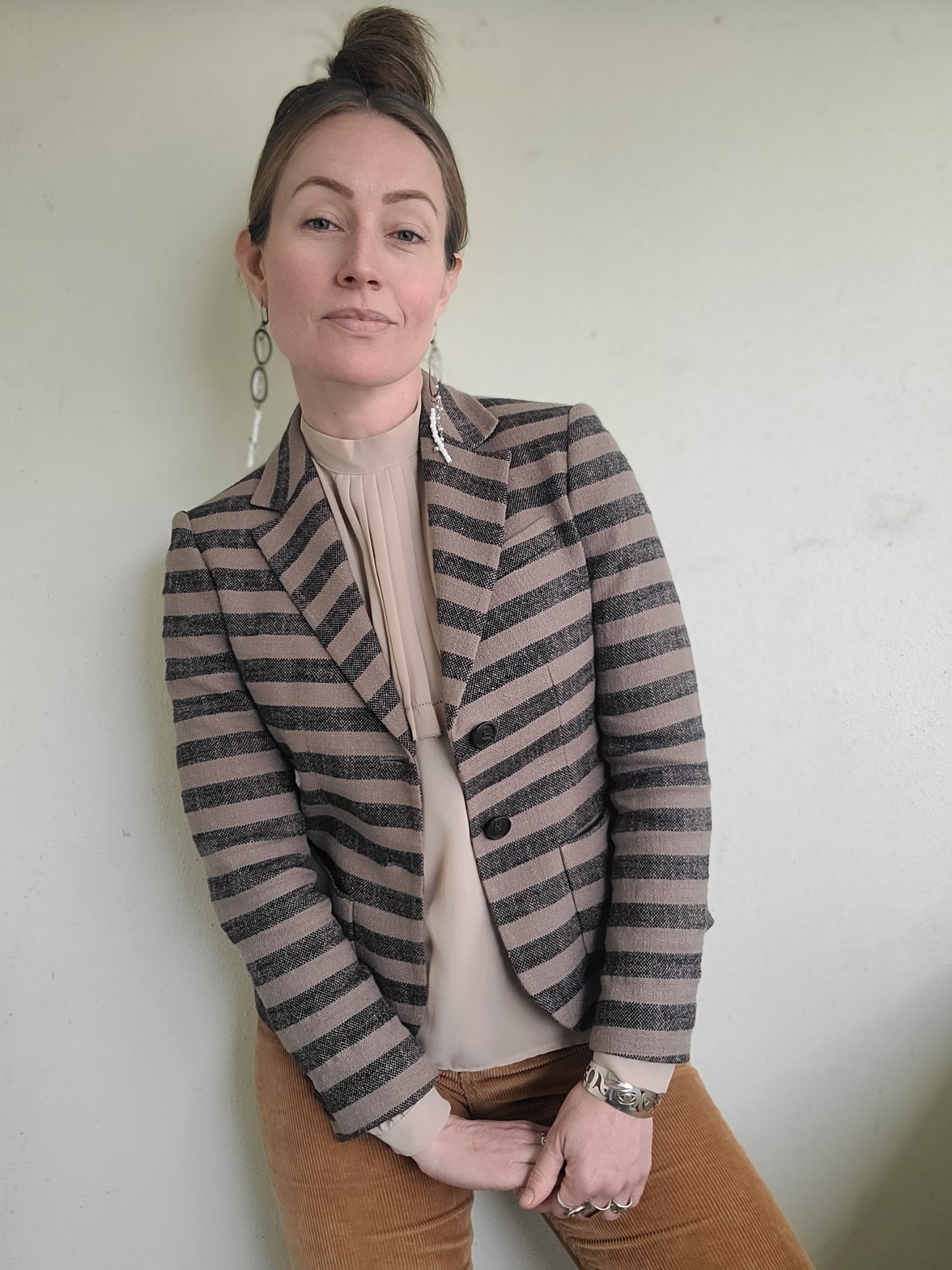 The Jigsaw Textured Cotton Linen Blazer XS