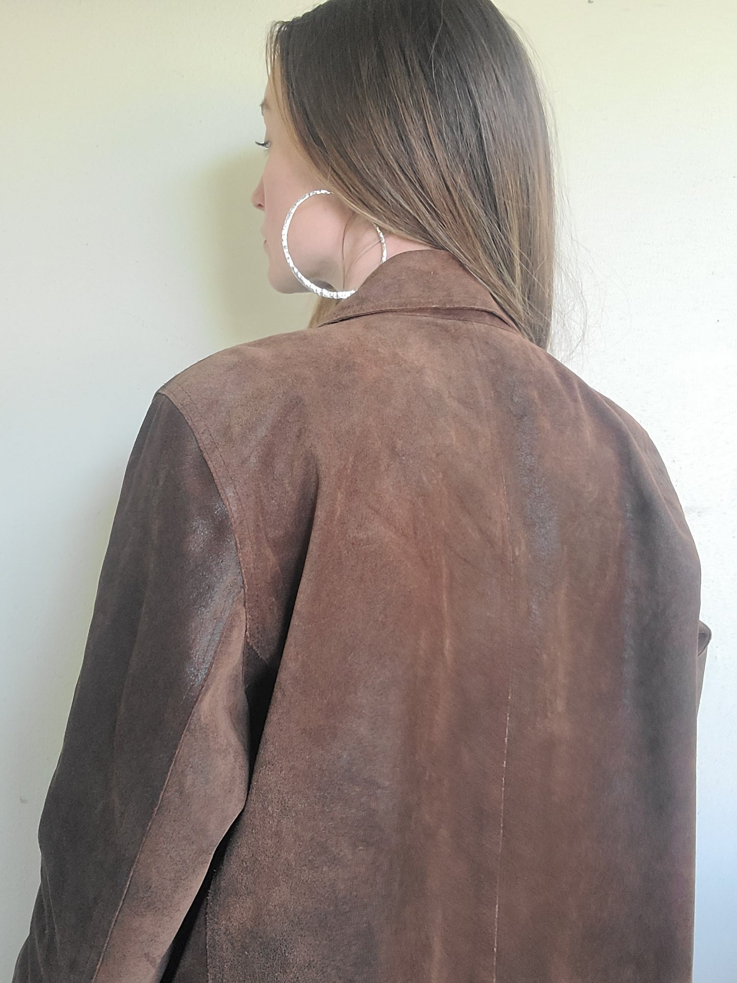 The Petra Preloved Oiled Suede Jacket by J Jill M