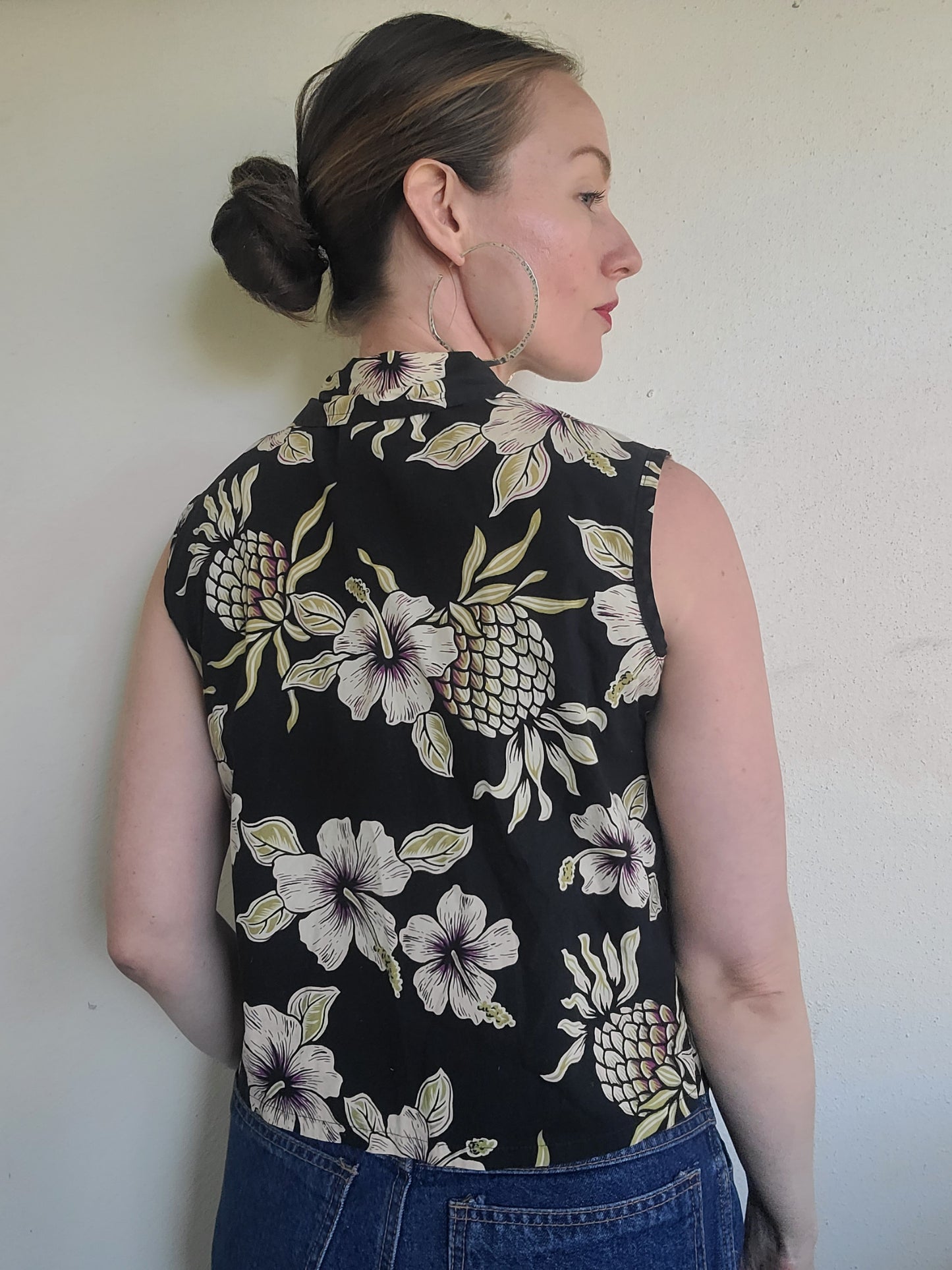 The Going Hawaiian Reworked Vintage Summer Crop Made In USA M