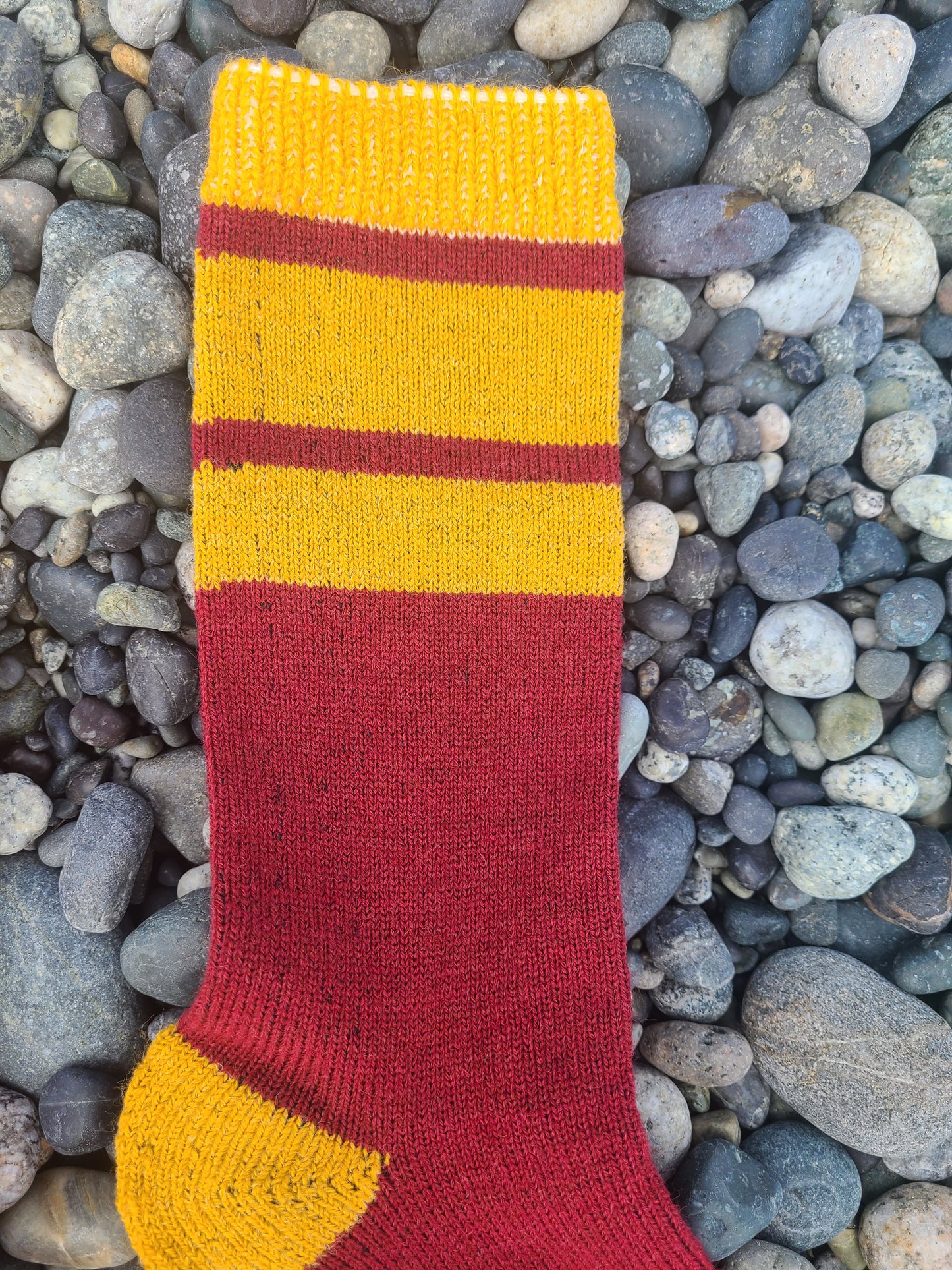 The GoodLazy Merino Wool Mid Crew Sock - Ketchup and Mustard