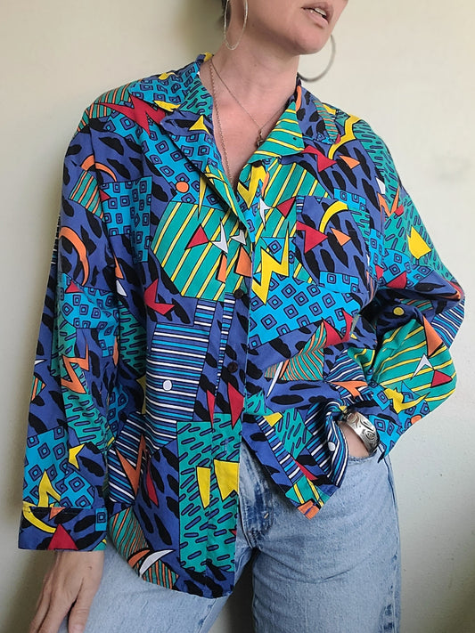 The Drunk Uncle Vintage 80s Button Down by Le Weekend L