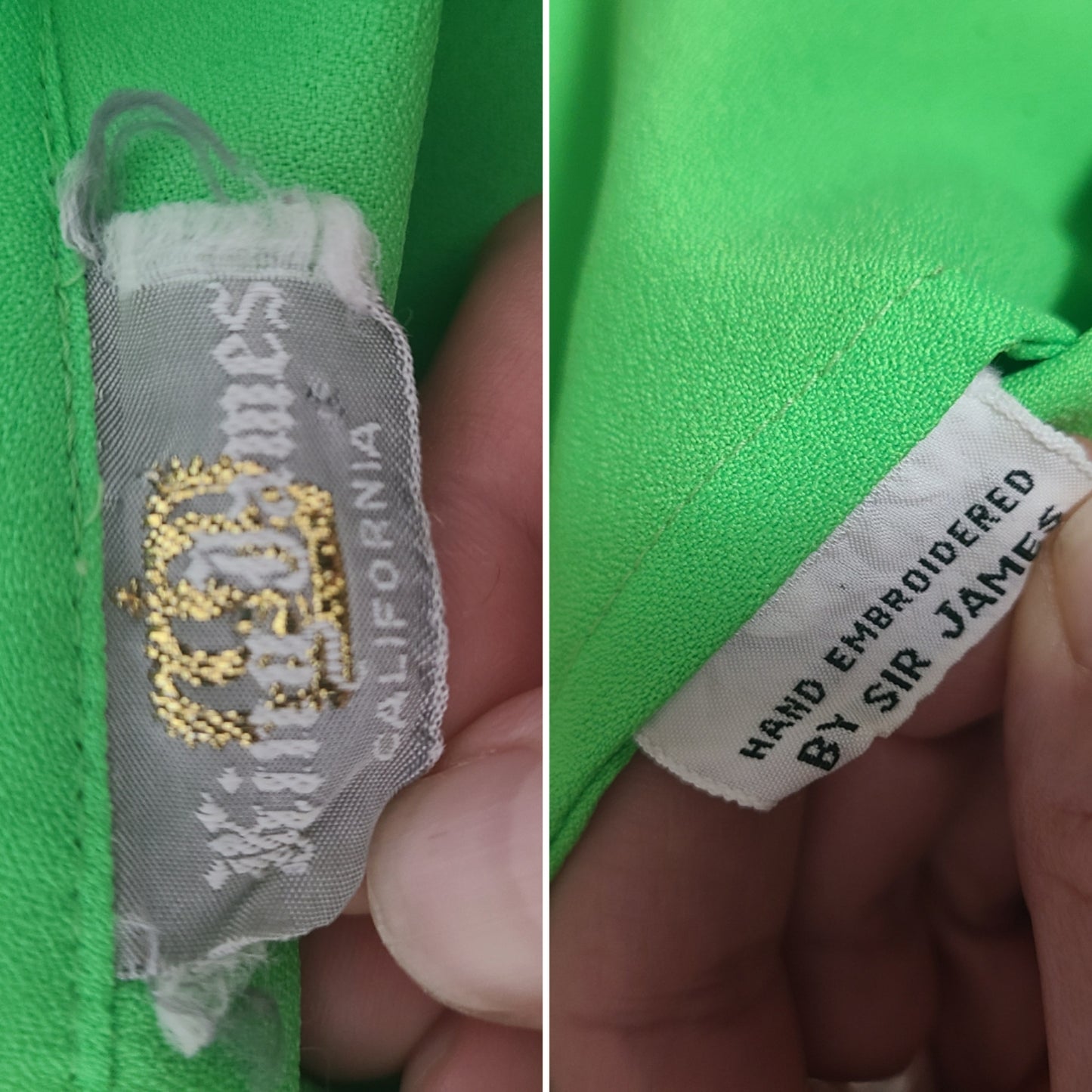 King James California Embroidered Vintage 70s Button Down L