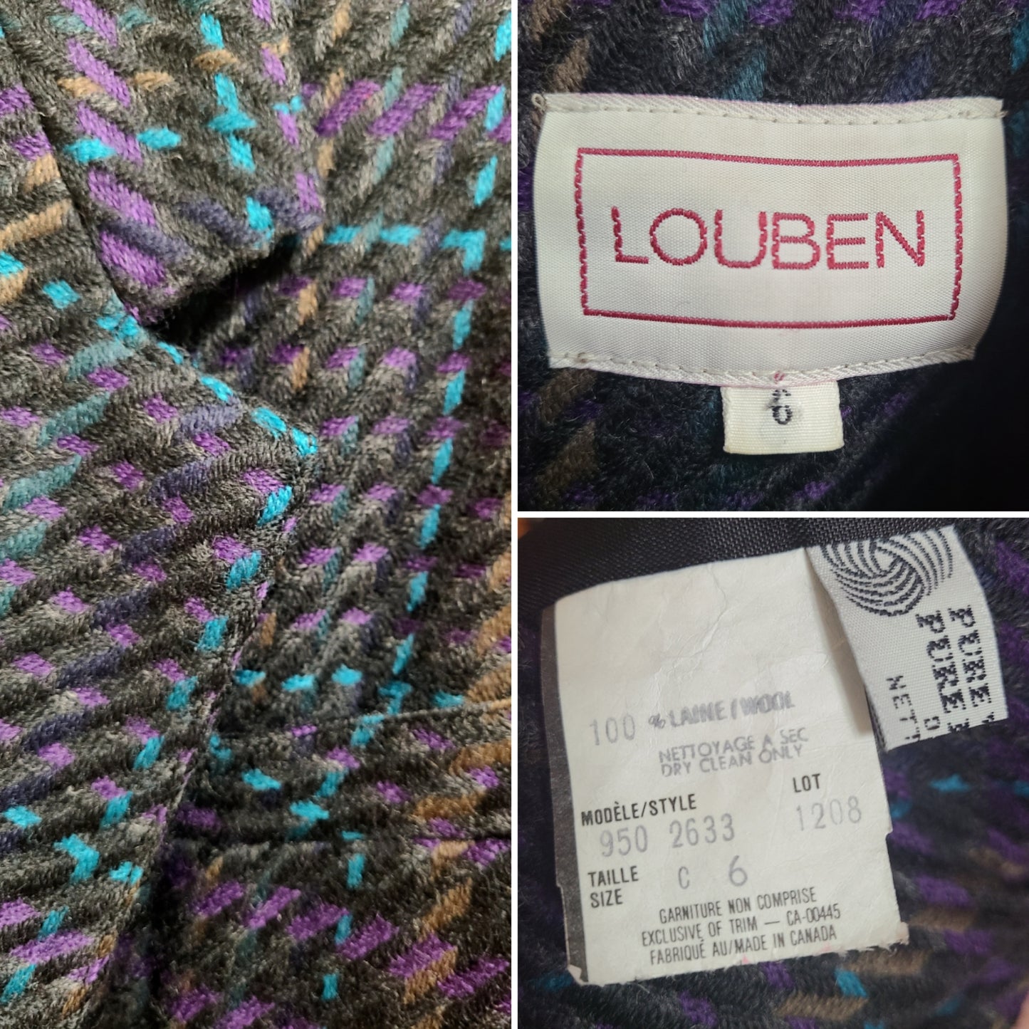 The Coco Vintage 80s Double Breasted Wool Blazer M