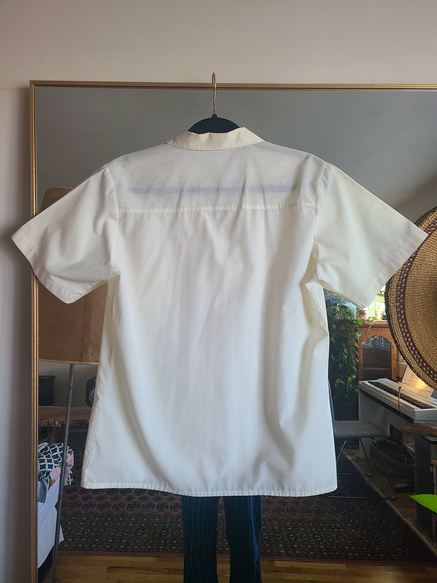 The Susan Poly Cotton Button Down 80s Blouse M/L