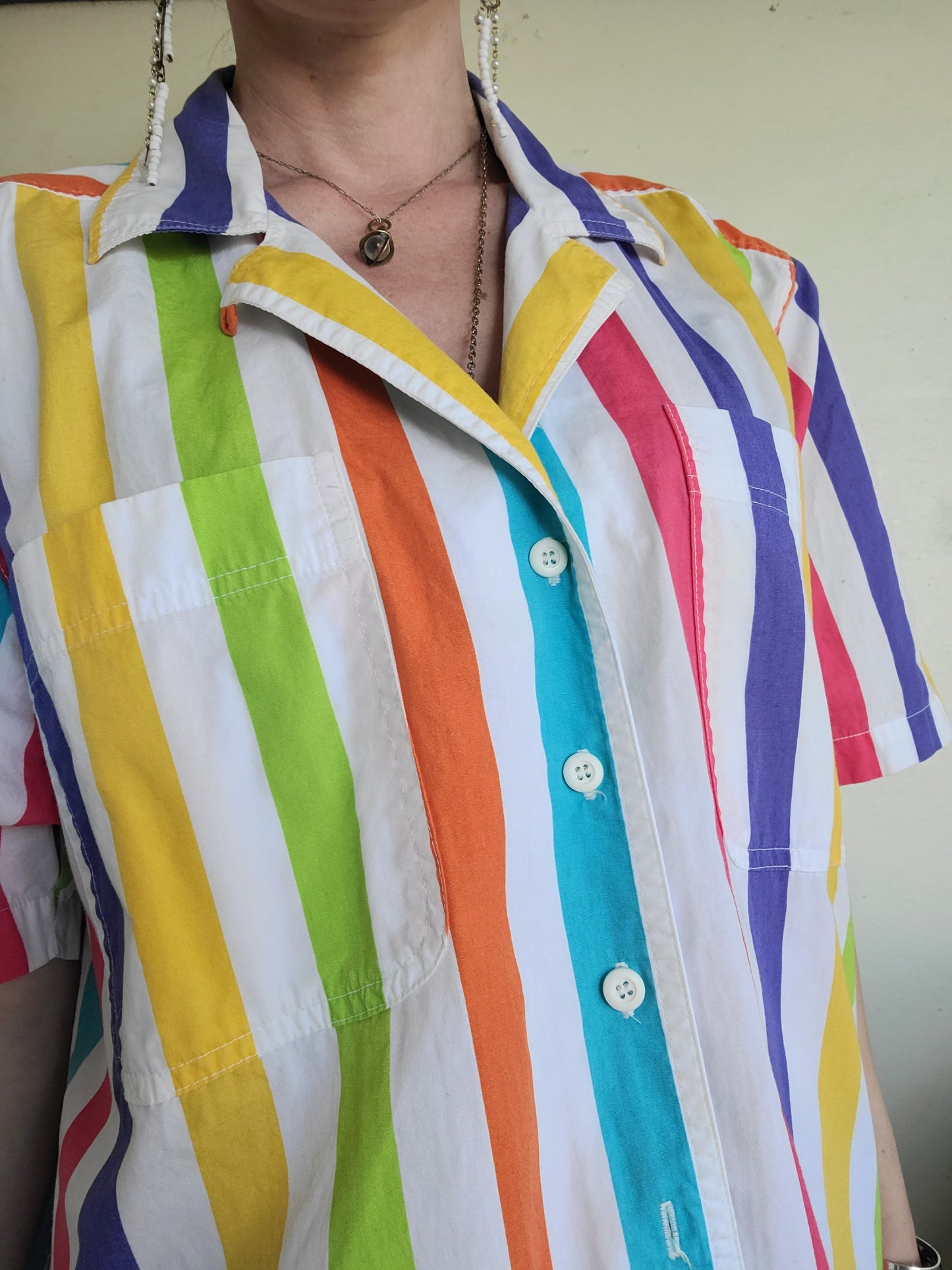 The Rainbow Vintage 80s Liz Claiborne Cotton Button Down XL