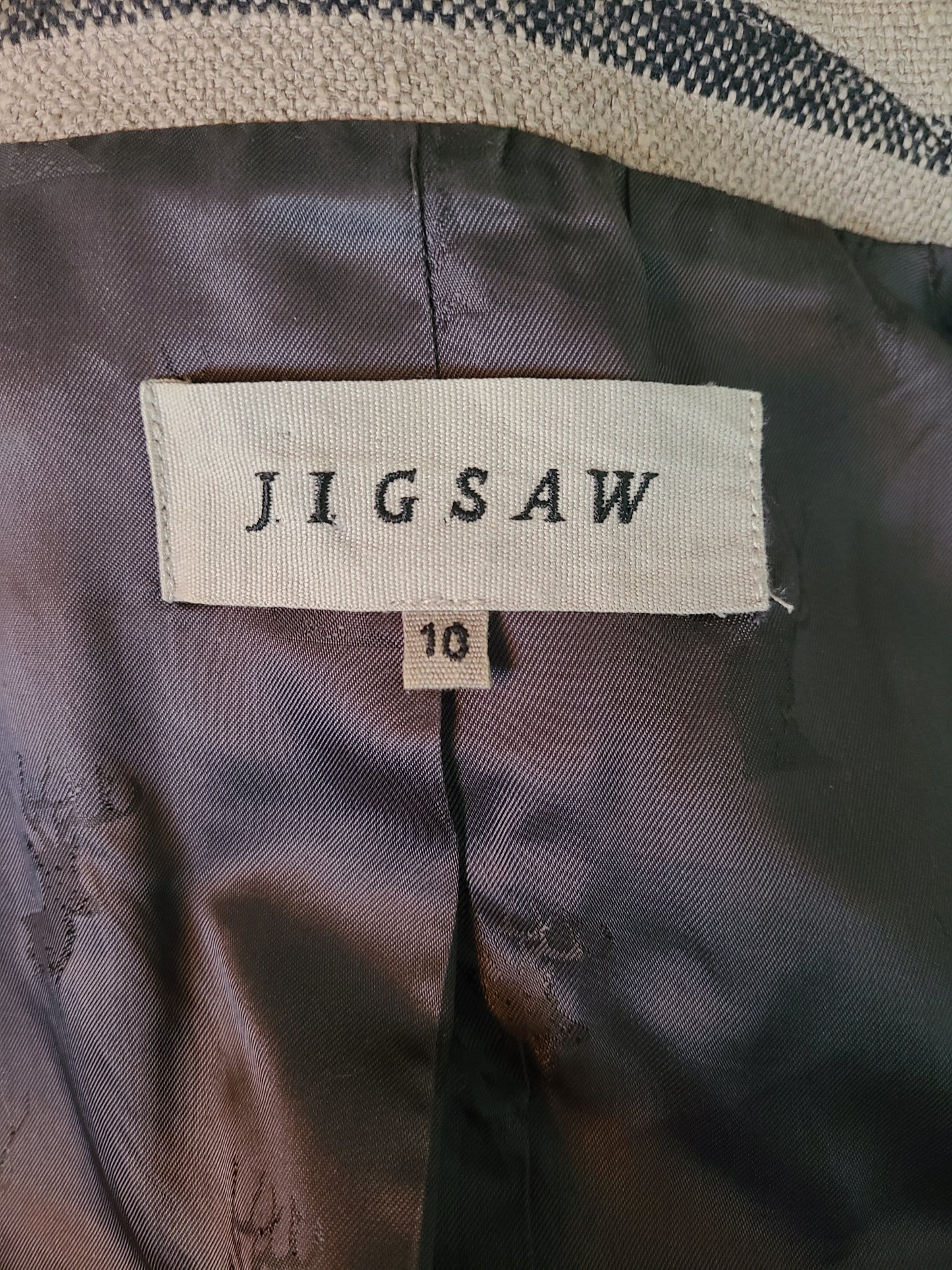 The Jigsaw Textured Cotton Linen Blazer XS