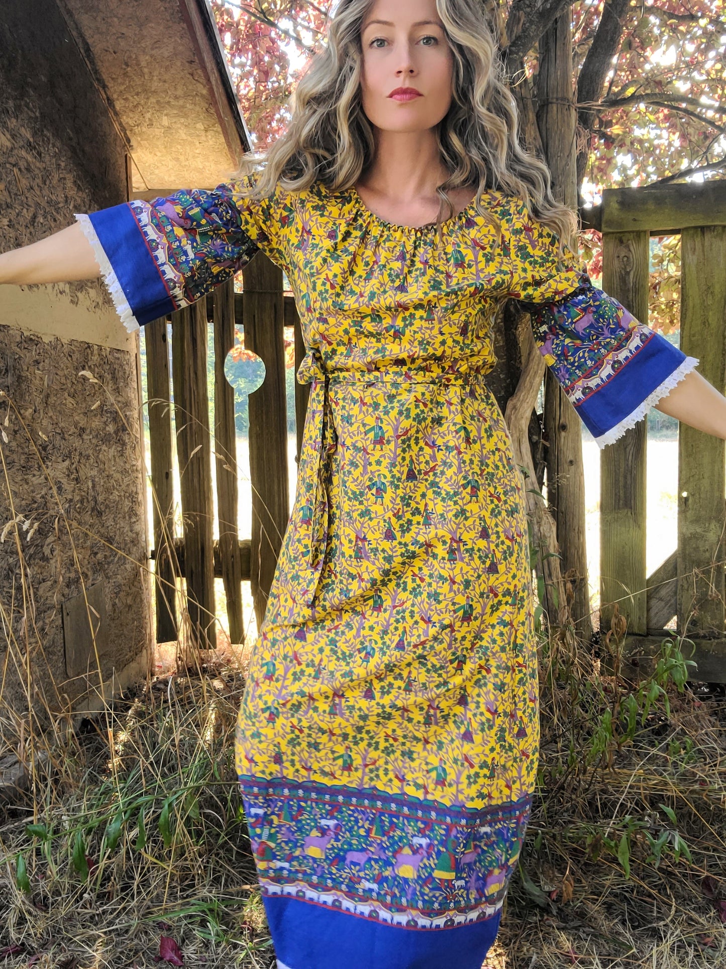 The 1960s Peasant Covered Peasant Dress