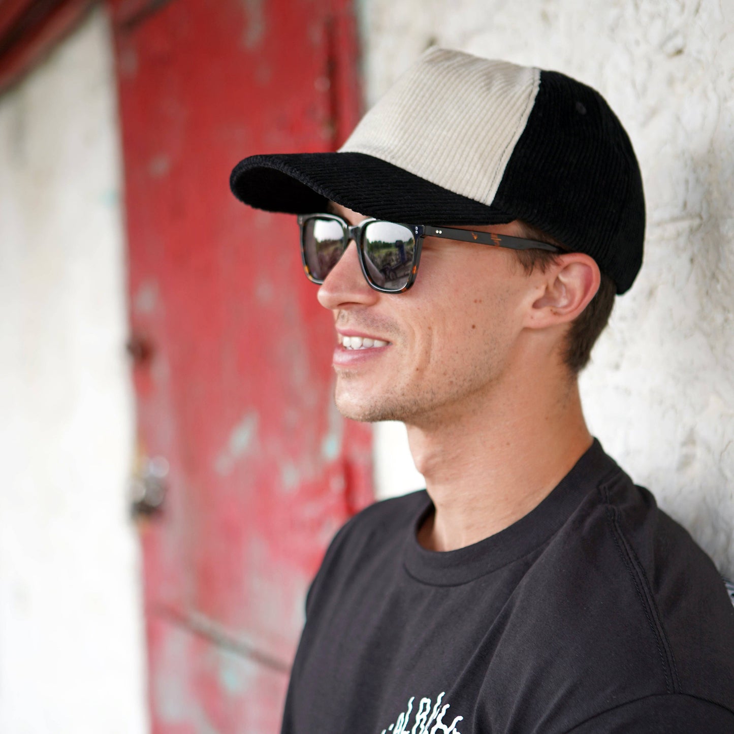 Stuntin Blank Corduroy Hat: Black