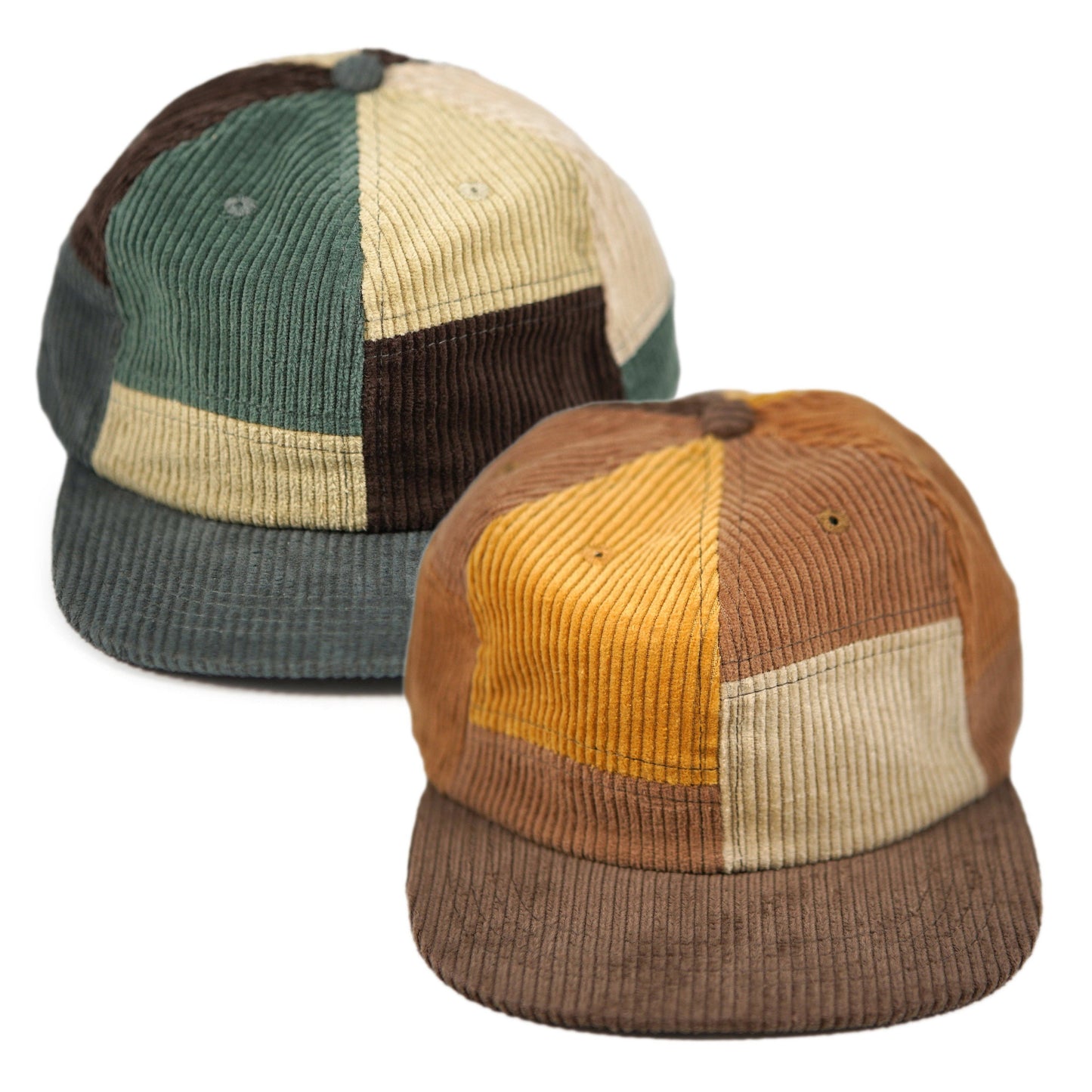 Patchwork Corduroy Hat: Desert
