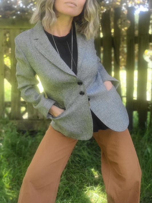 The Sylvia Wool Grey Blazer M/L