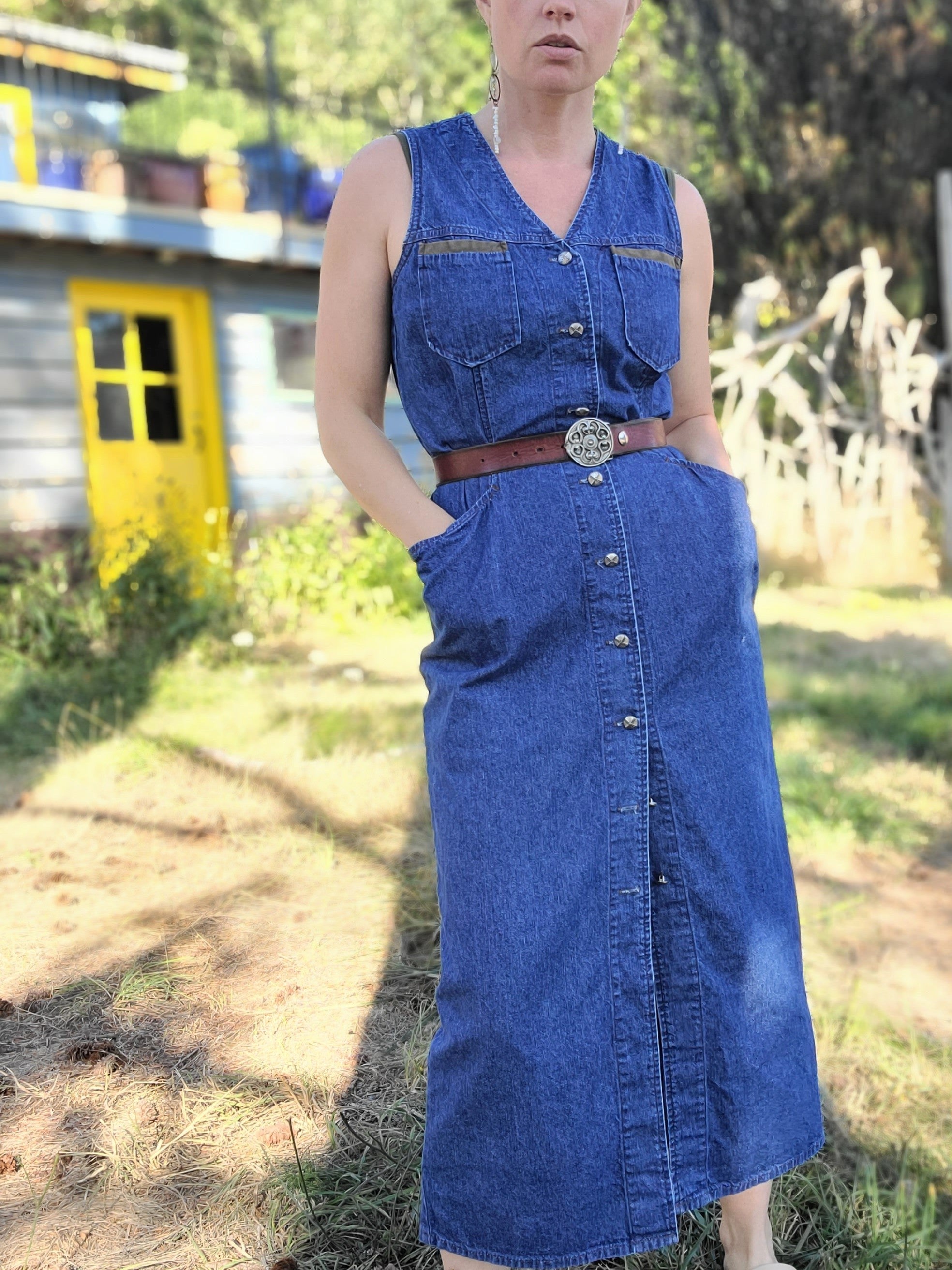 Amazon.com: DMOYALA Womens Cowgirl Dress Button Down Denim Shirt Dresses  for Girls Casual Denim Shirts Retro Western Dresses Loose Retro Clothes for  Women Spring Jean Coat,Dark Blue,S : Clothing, Shoes & Jewelry