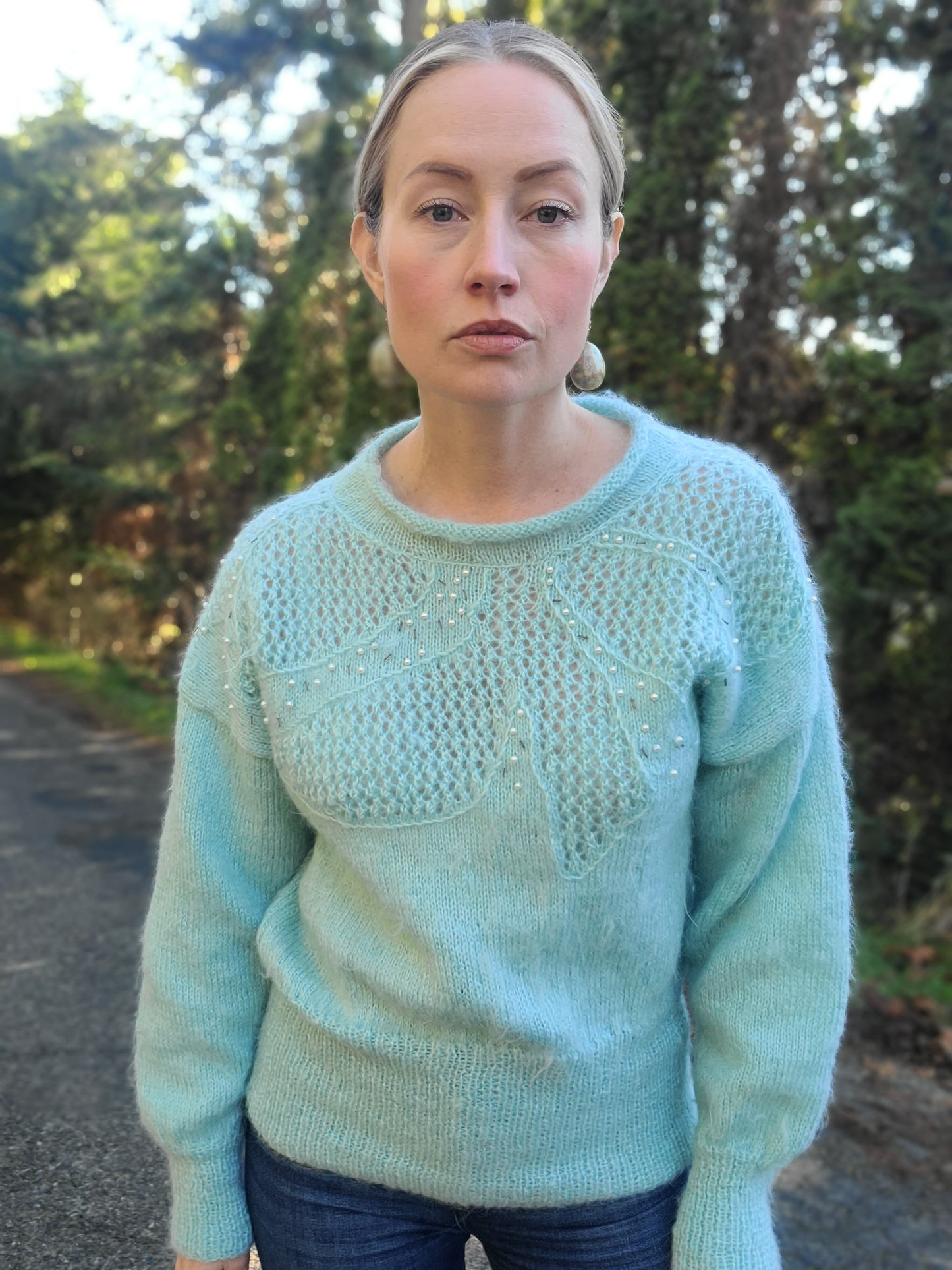 The Simone Handknit Vintage Wool Sweater M-L
