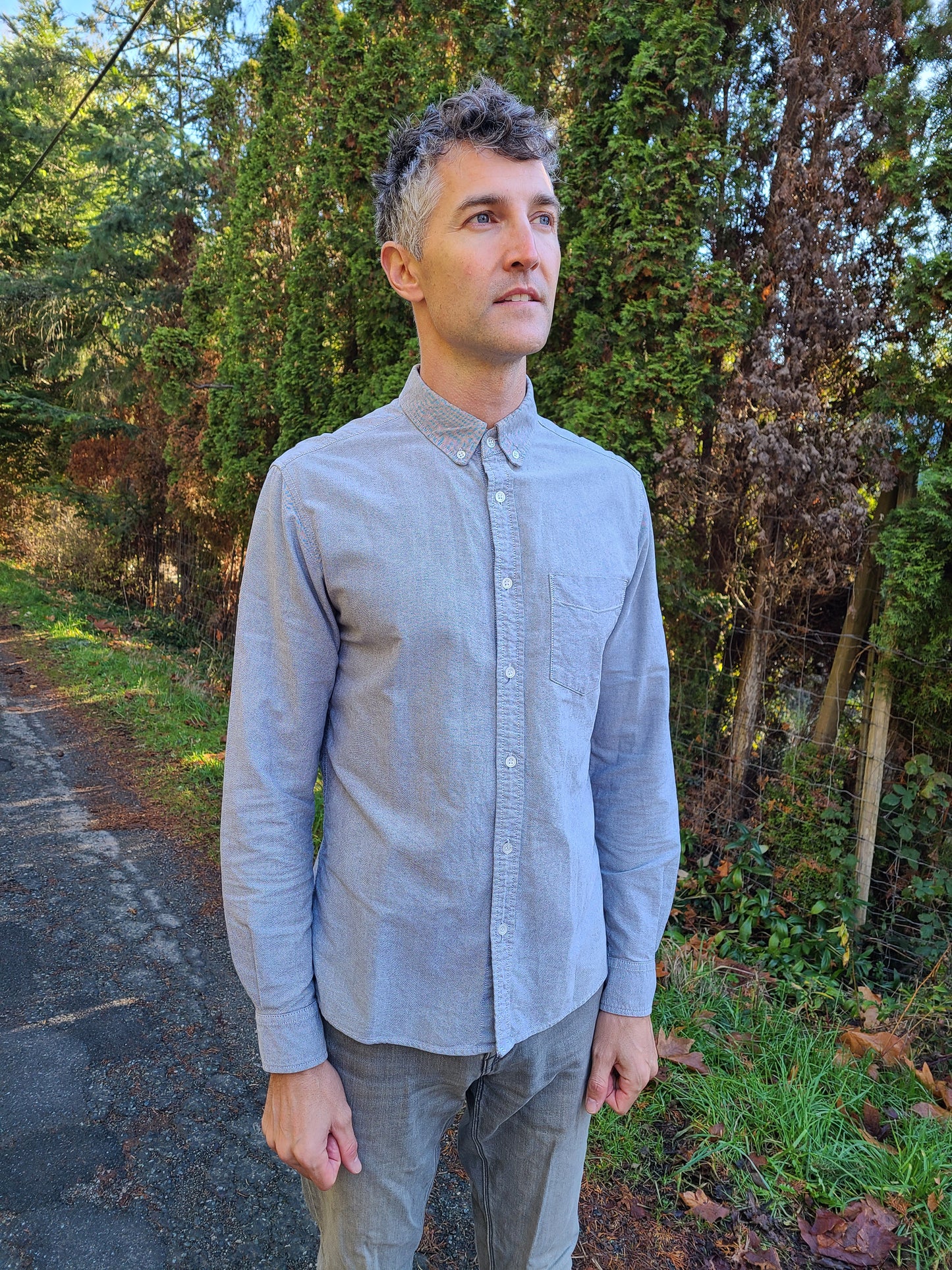 The National Standards Chambray Button Down L