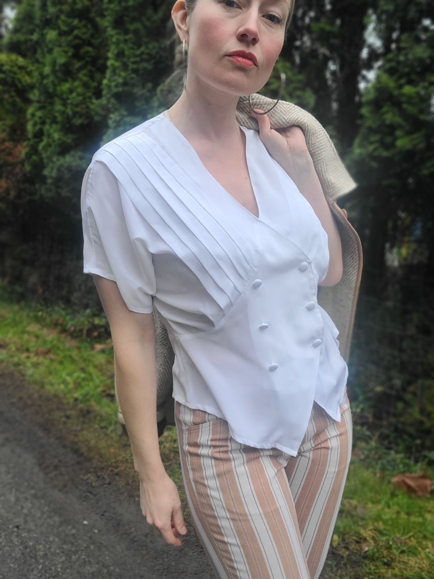 The KARA Vintage Double Breasted Blouse M