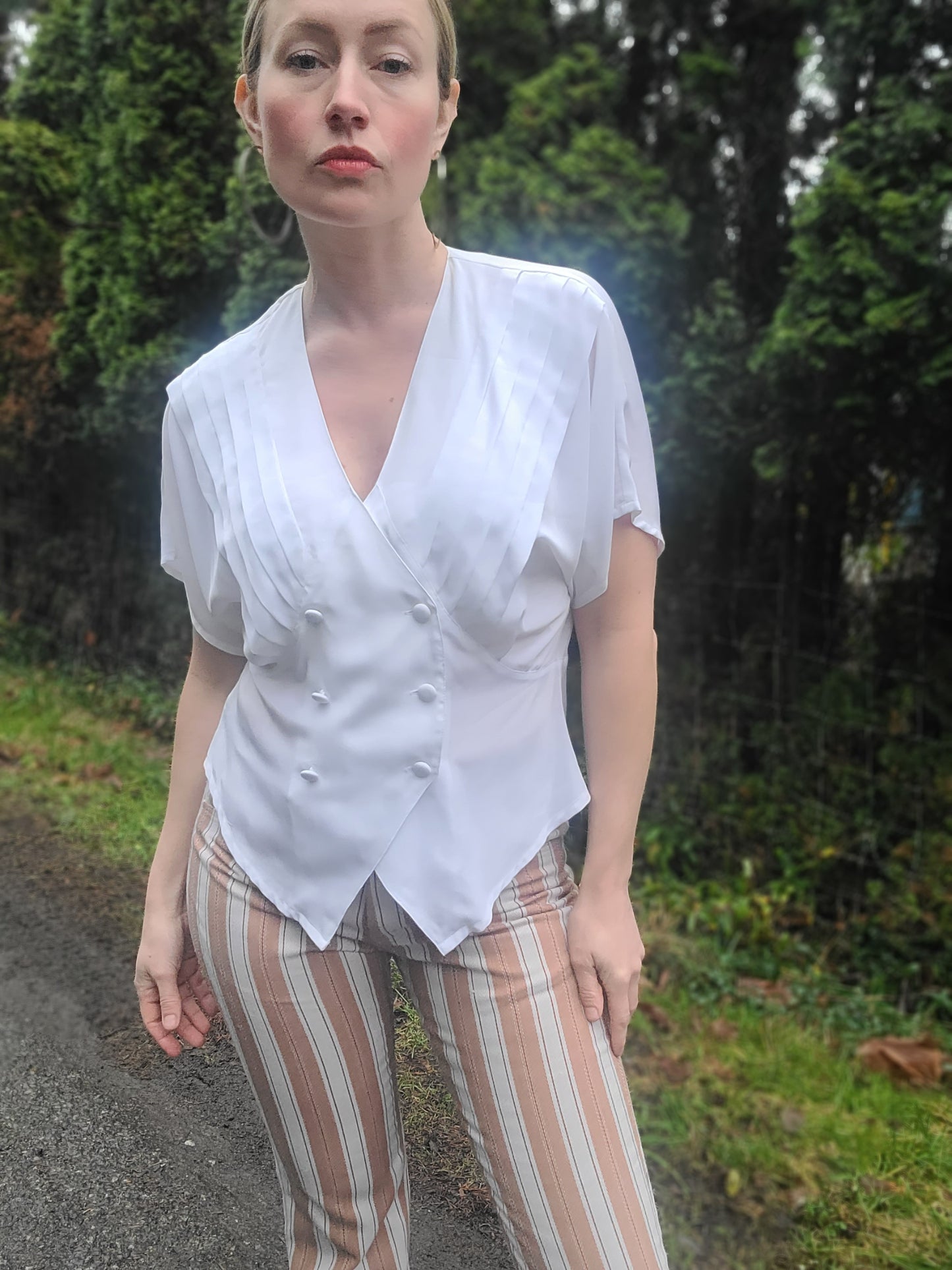 The KARA Vintage Double Breasted Blouse M