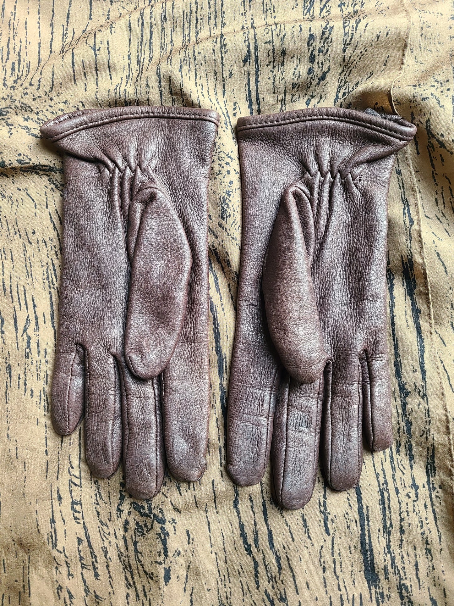 Brown Leather Driving Gloves by The Gap