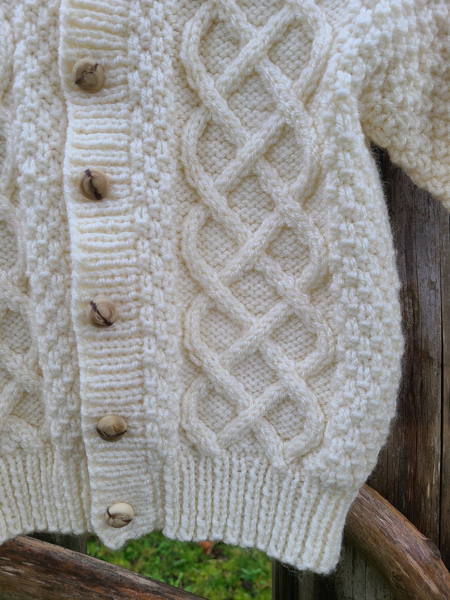 The Handmade Children’s Cable Knit Hooded Cardigan Sweater
