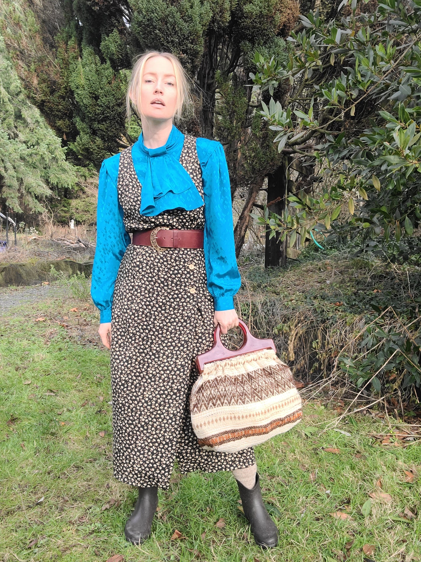 The 1970s Wool Sewing Bag Tote