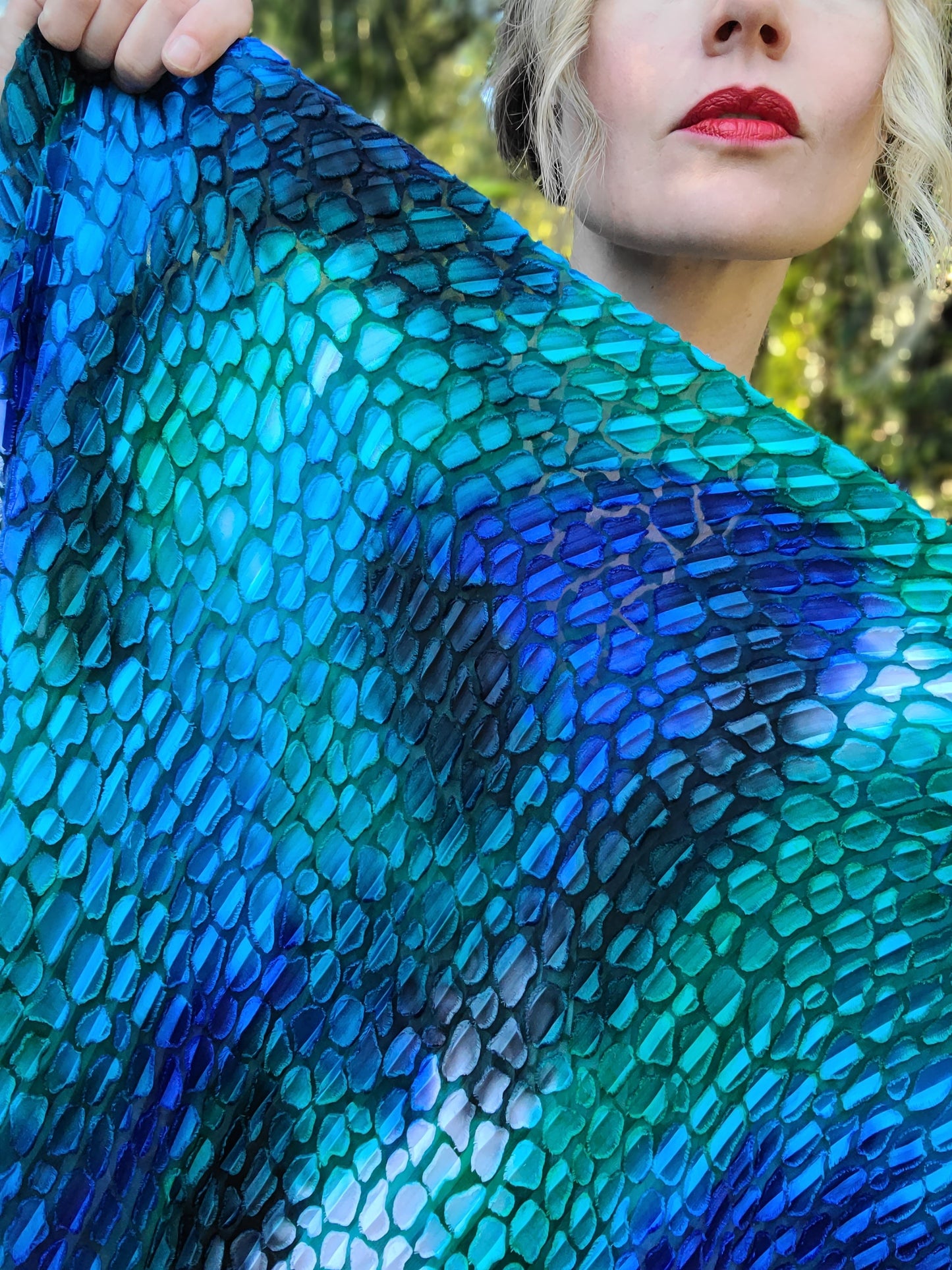 The Peacock Vintage 80s Textured Silk Dress by Diane Freis L