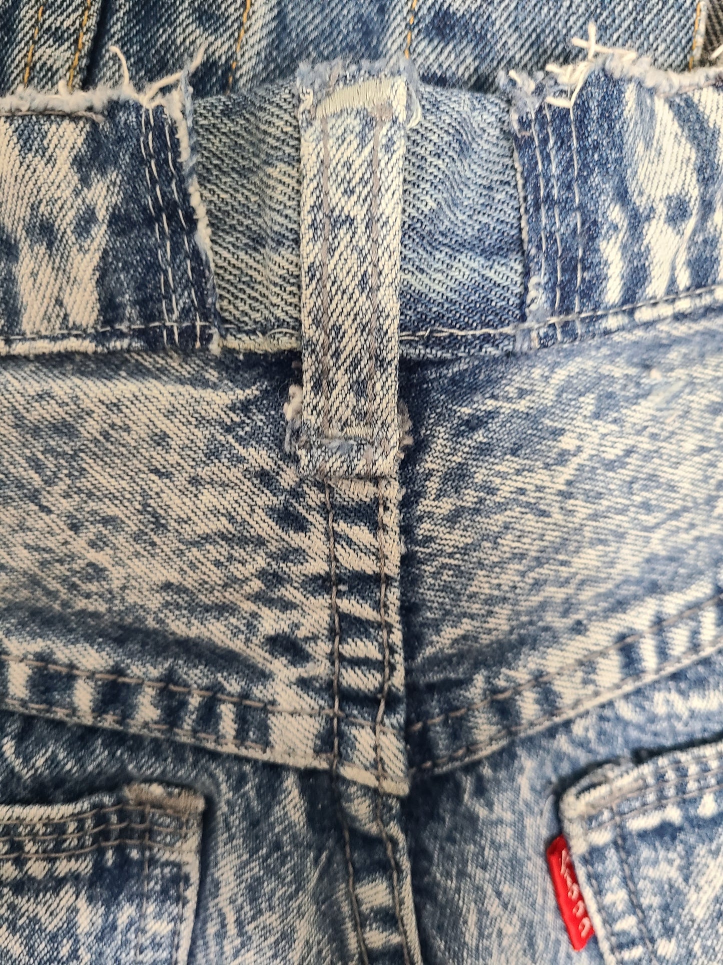 The Michelle Reworked Acid Wash Wide Leg Zippo Jeans 27