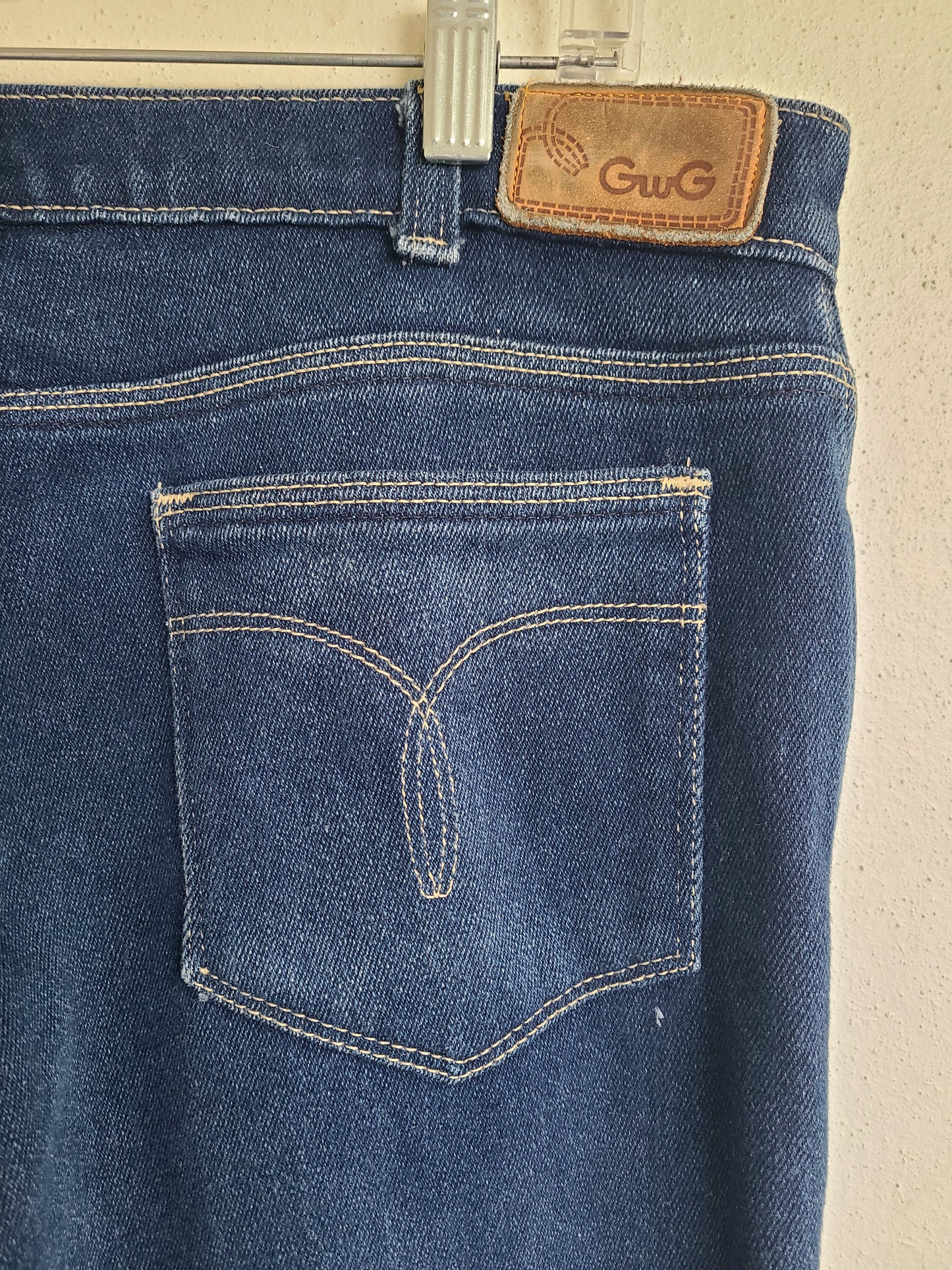 Vintage 1970s GwG Straight Leg Jeans Union Made In Canada 36 x 34