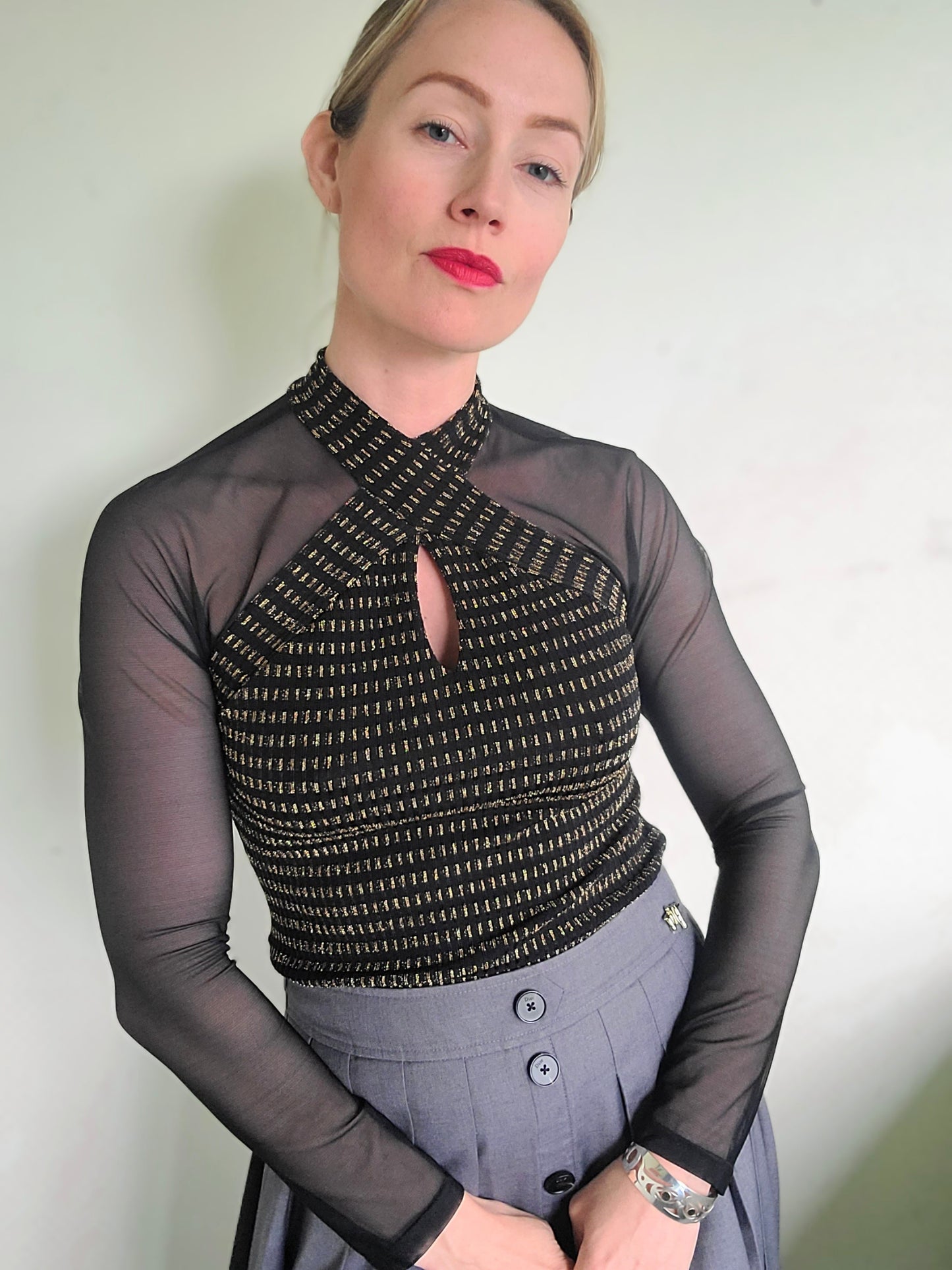 The Xena Vintage 60s Mesh Blouse XS-S