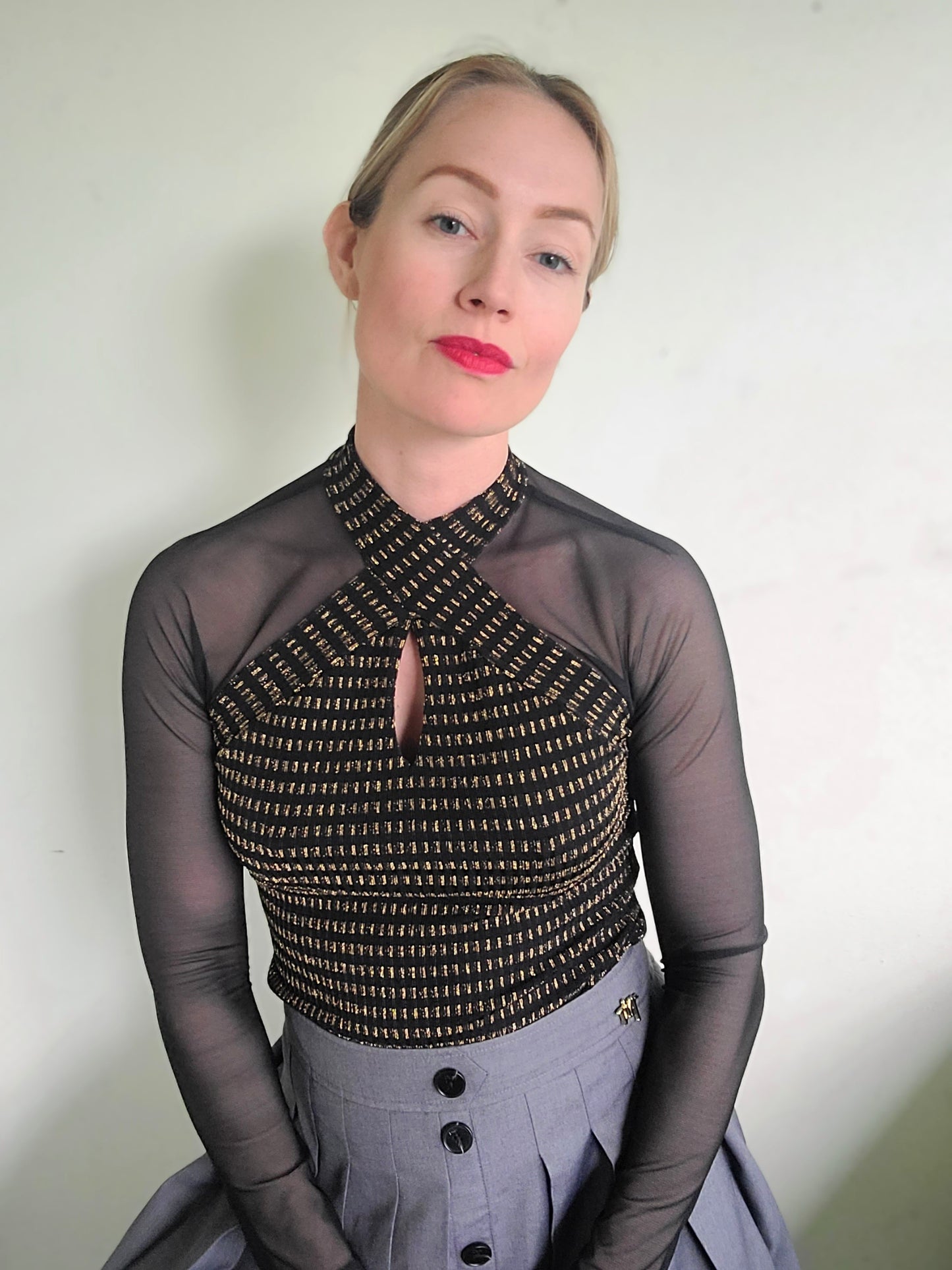 The Xena Vintage 60s Mesh Blouse XS-S