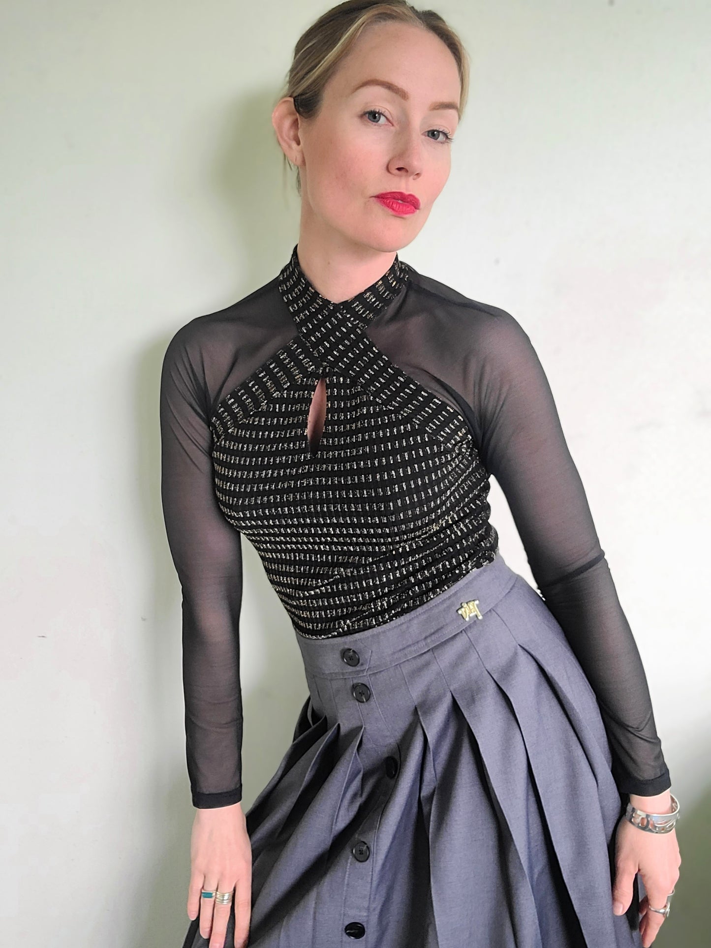 The Xena Vintage 60s Mesh Blouse XS-S