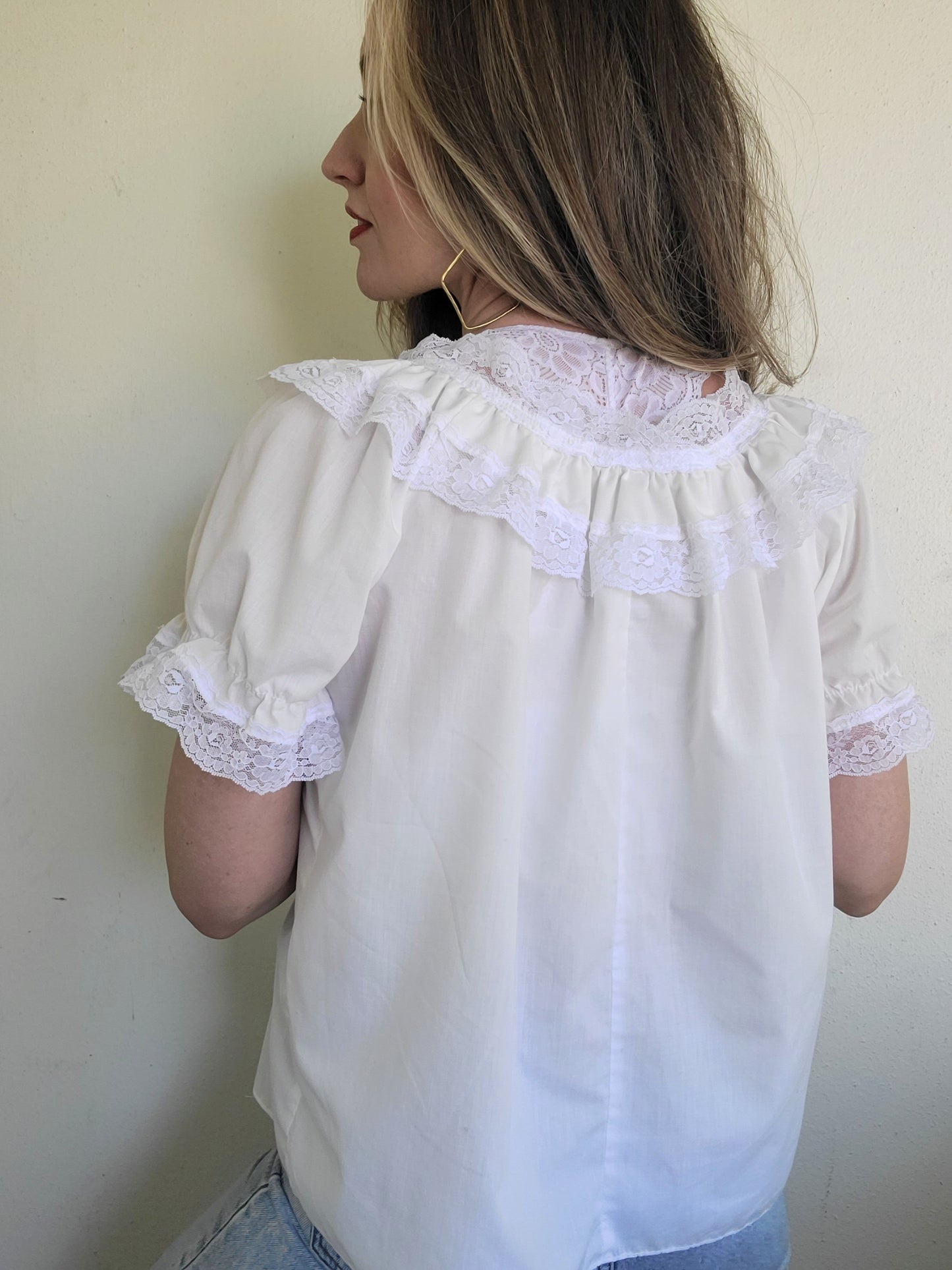 The Skye Prairie Vintage Ruffly Blouse M