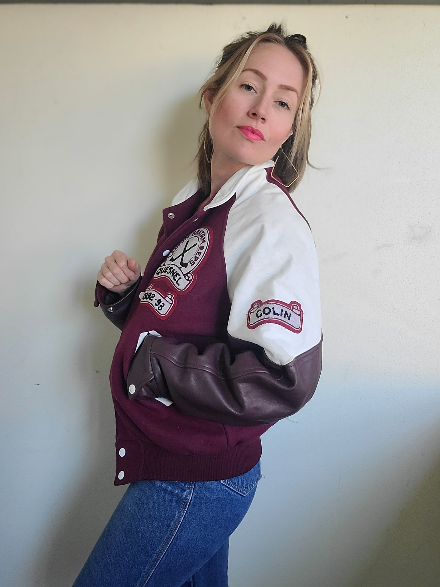 The Colin Wool + Leather Varsity Jacket M-L