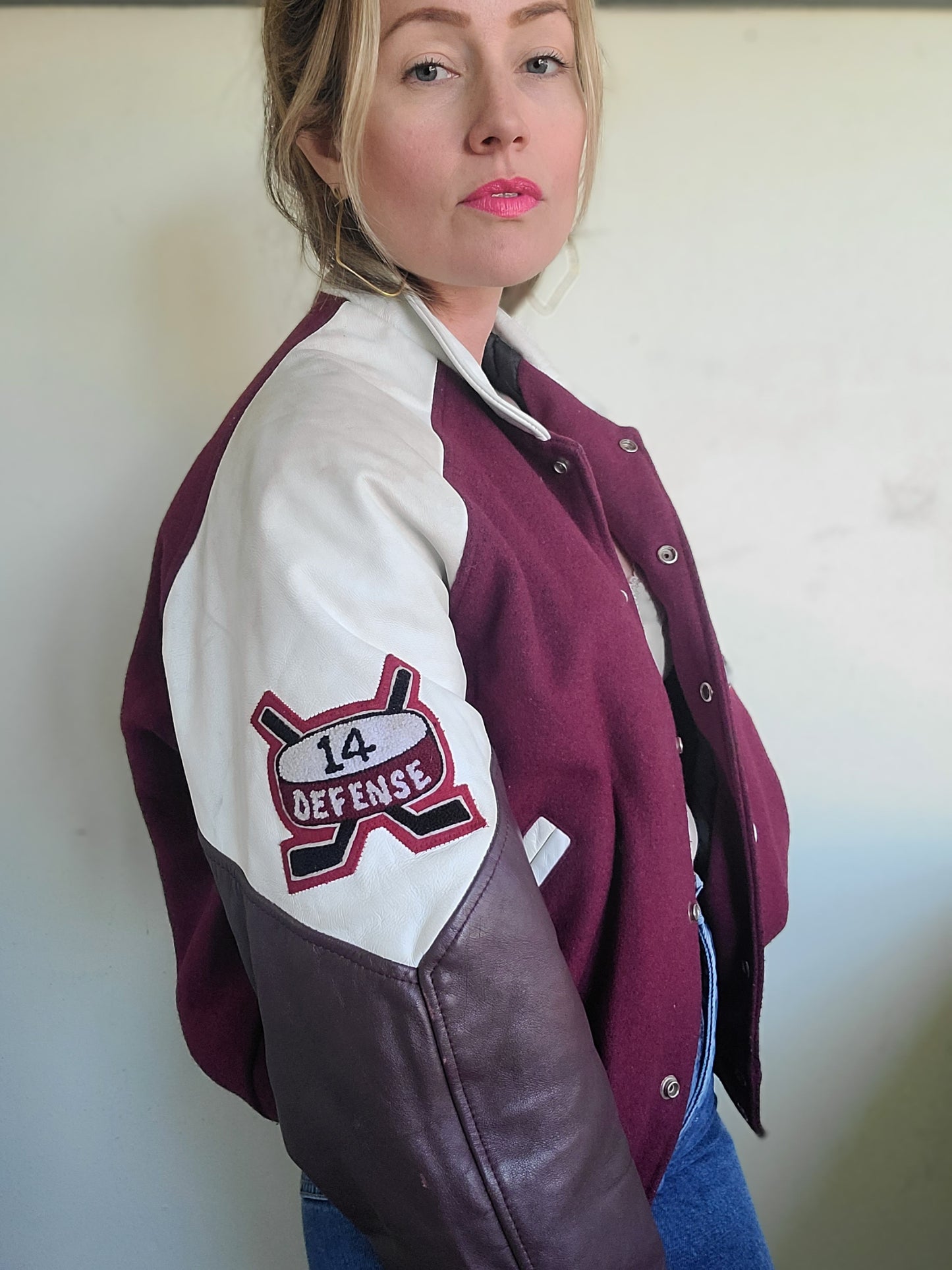 The Colin Wool + Leather Varsity Jacket M-L