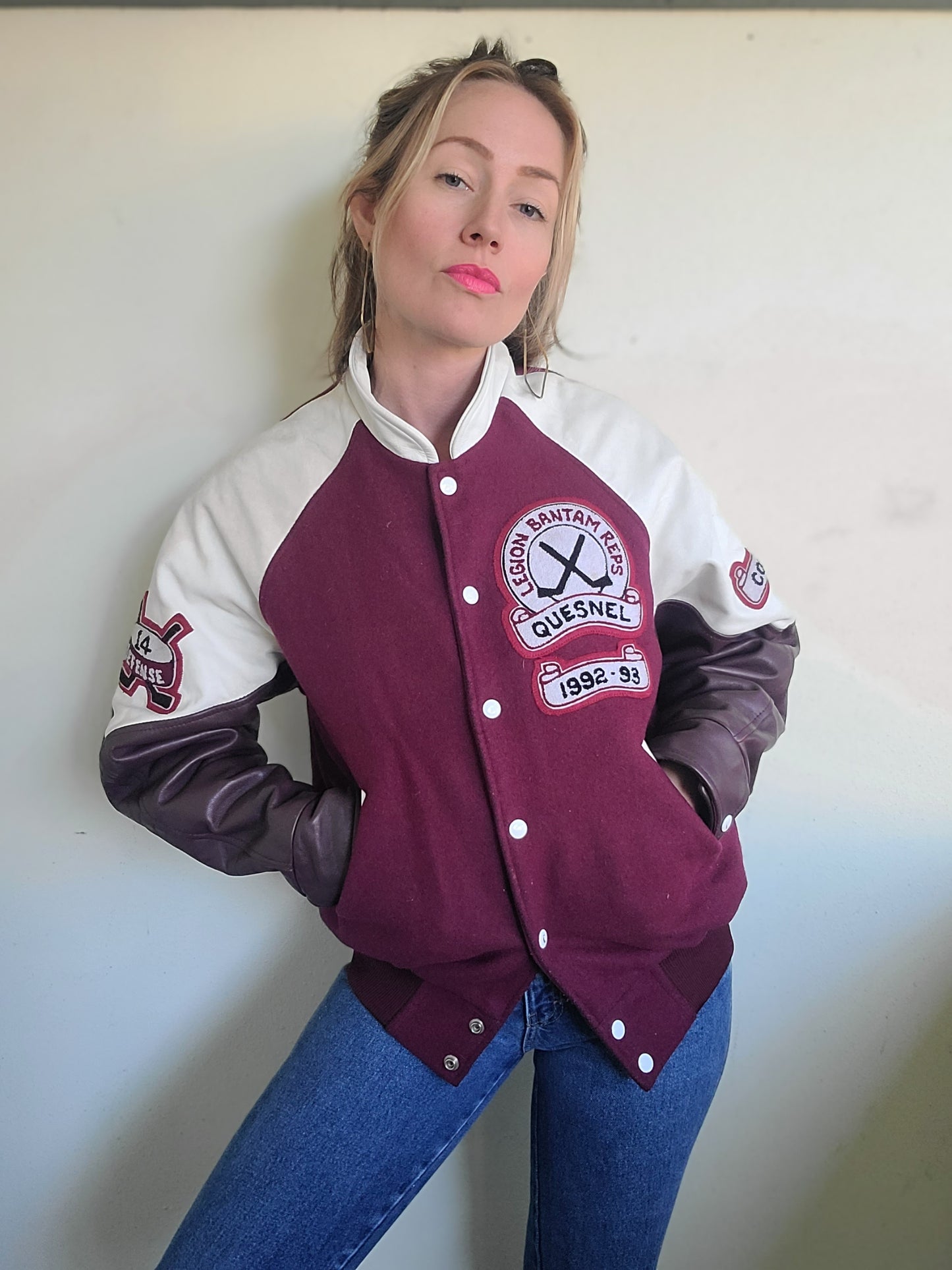 The Colin Wool + Leather Varsity Jacket M-L