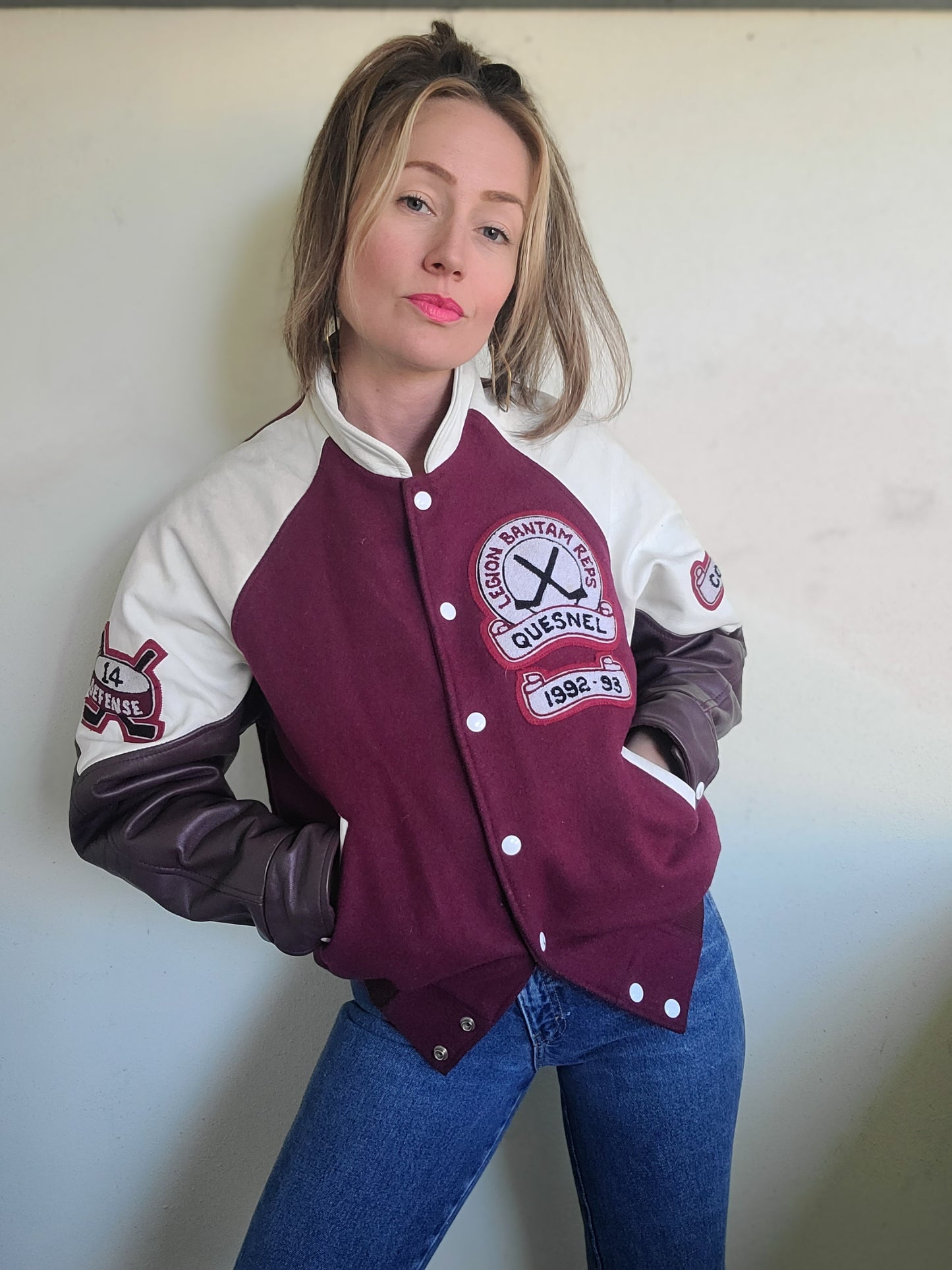 The Colin Wool + Leather Varsity Jacket M-L