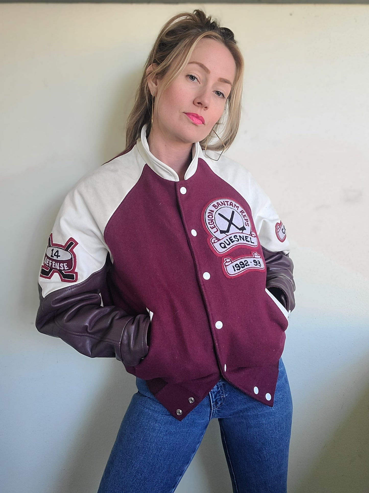 The Colin Wool + Leather Varsity Jacket M-L