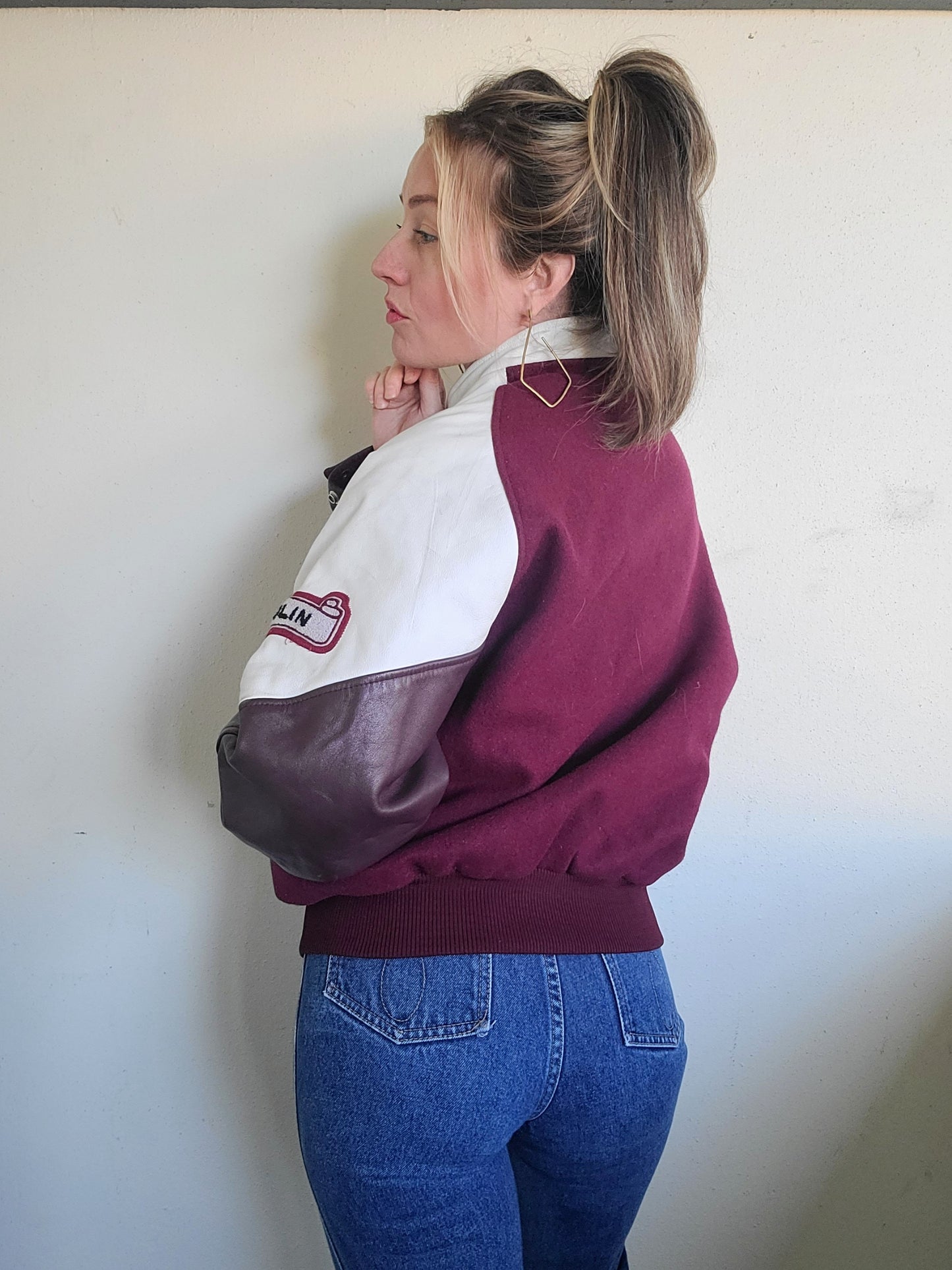 The Colin Wool + Leather Varsity Jacket M-L