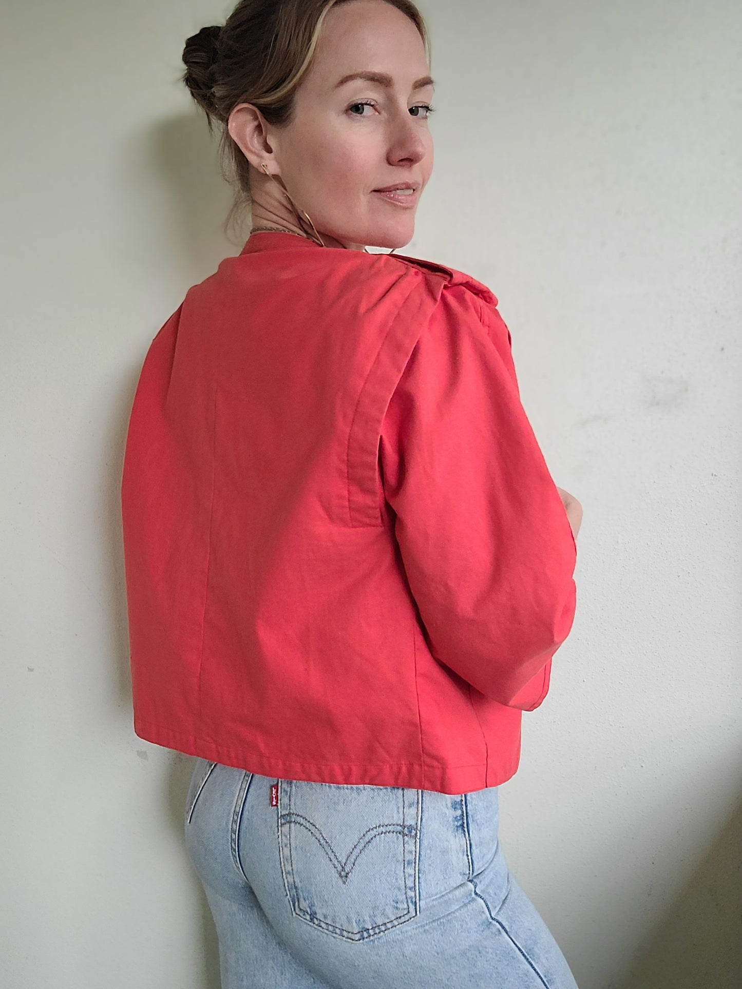 The Bernina Burnt Orange Vintage 80s Cotton EuroJacket L