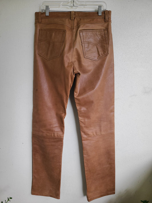 The Marcus Vintage Buffalo Leather Mens Pants 32-33