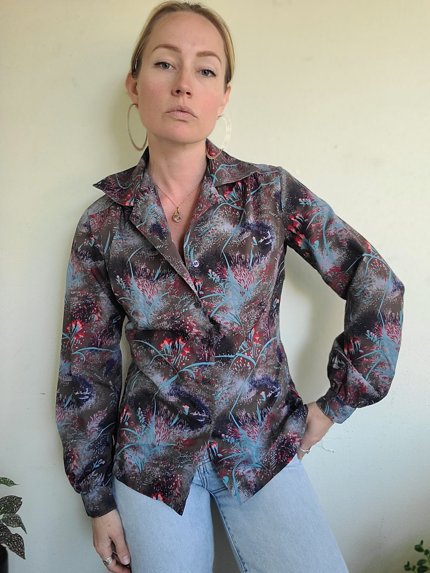 The Late Night Lagoon Vintage 70s Button Down M