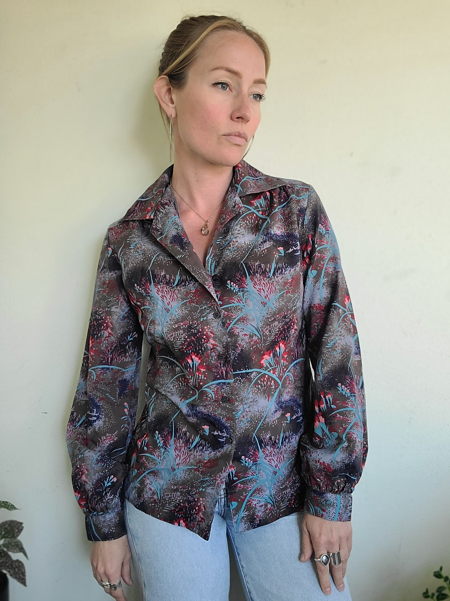 The Late Night Lagoon Vintage 70s Button Down M