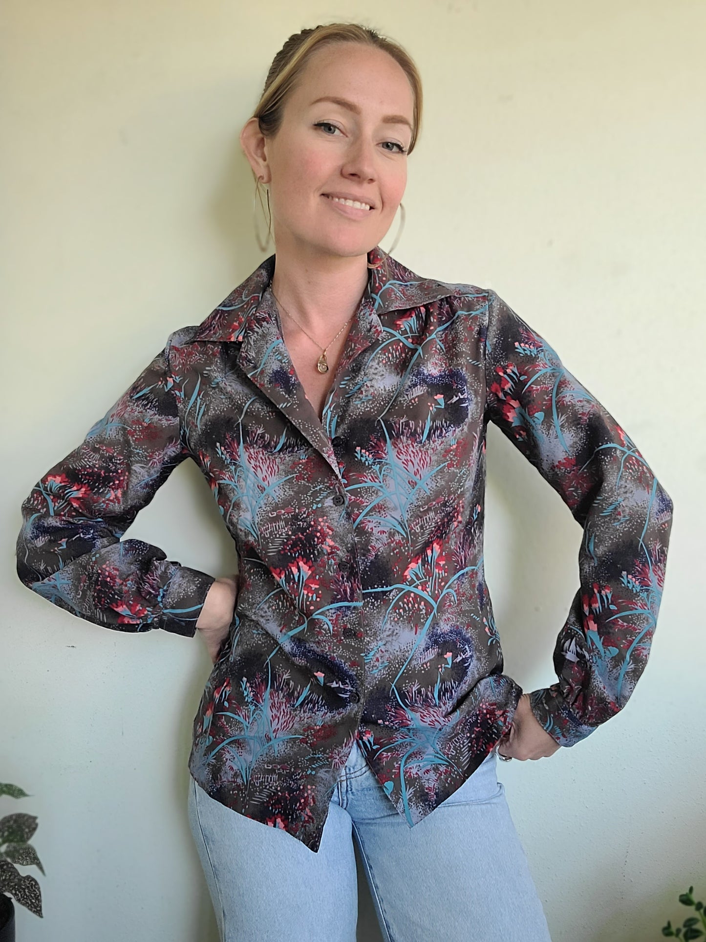 The Late Night Lagoon Vintage 70s Button Down M